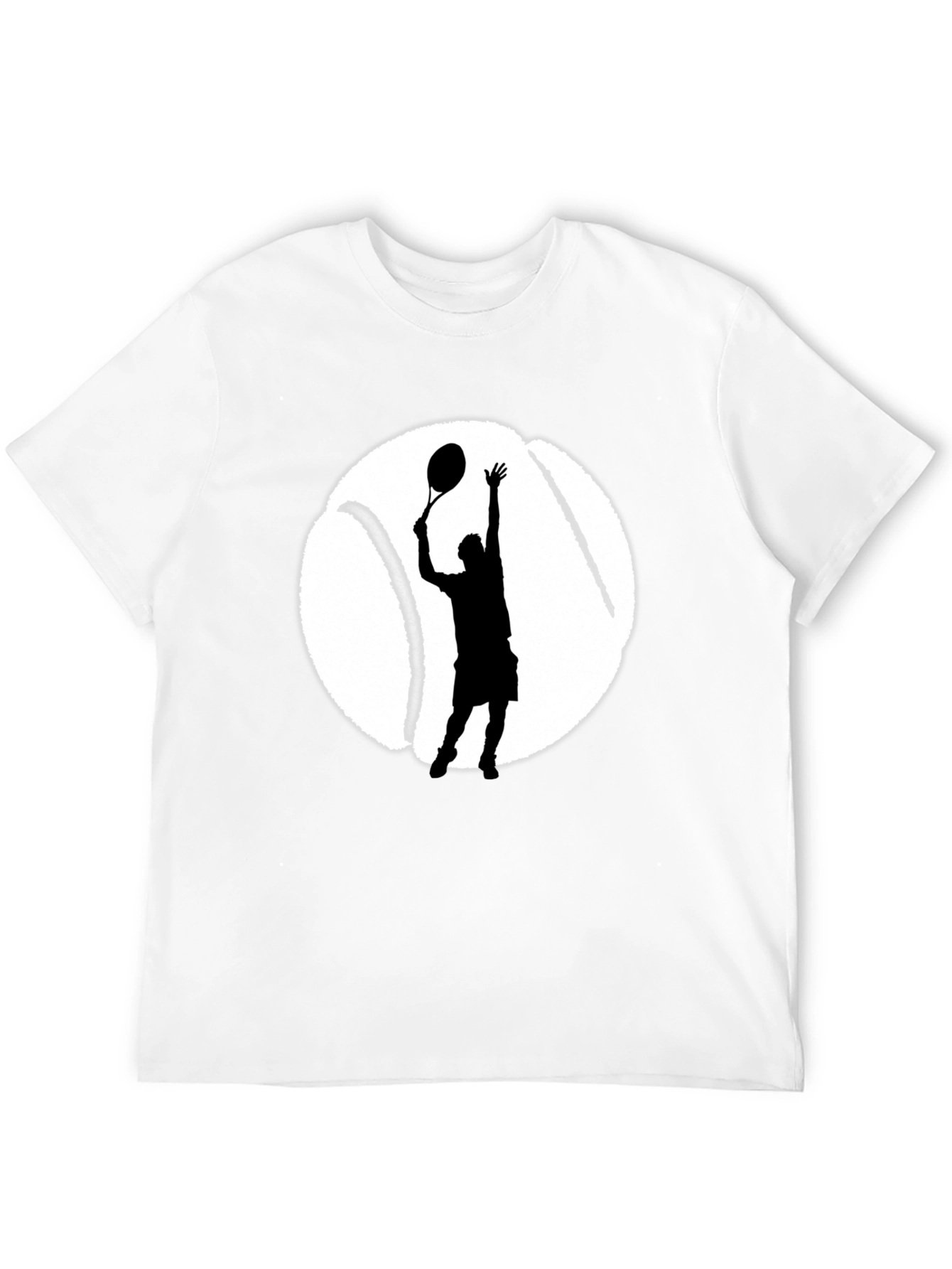 Tennis Player Graphic Tee - Black