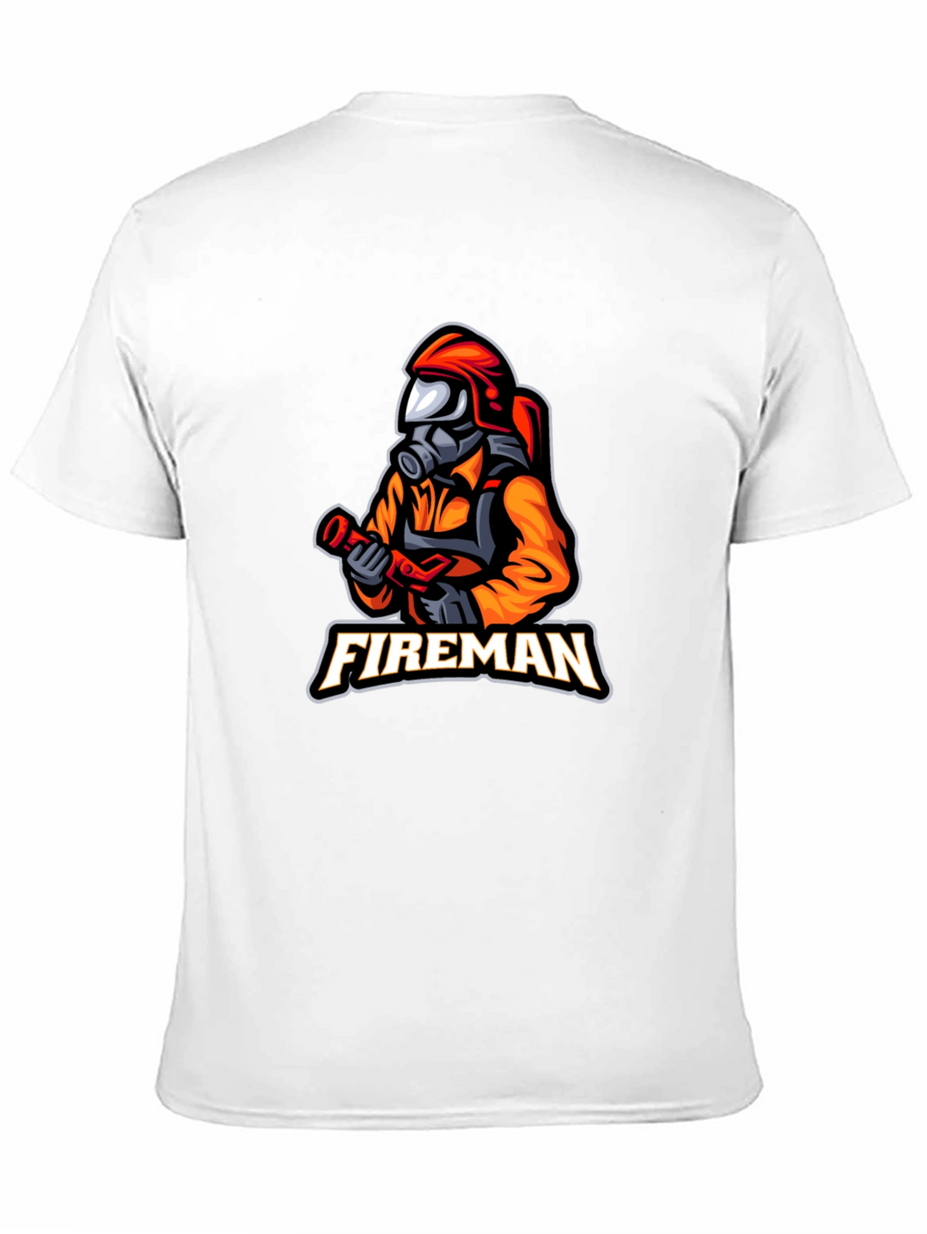Fireman Graphic T-Shirt - Black Casual Tee