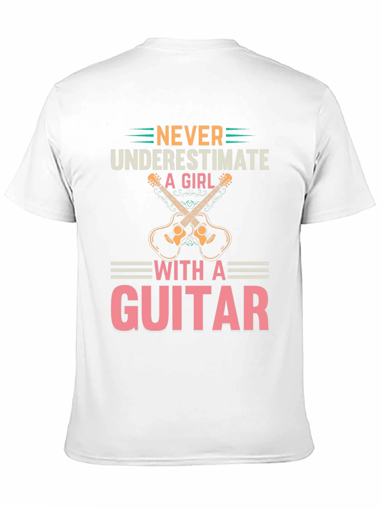 Never Underestimate A Girl With A Guitar T-Shirt