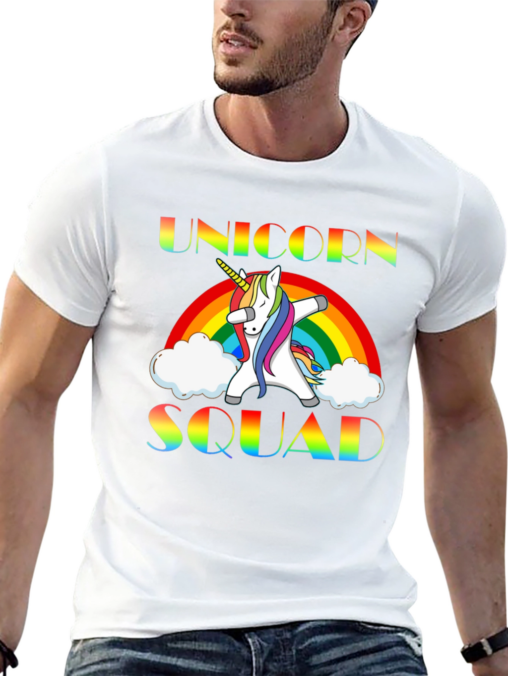 Unicorn Squad Rainbow Graphic Tee