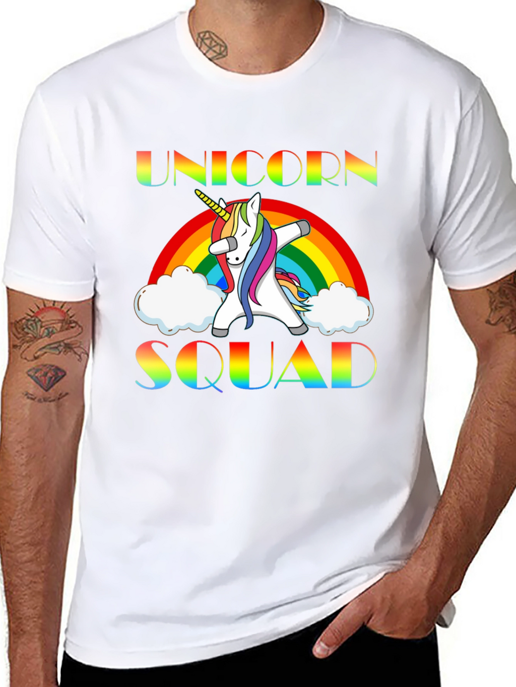 Unicorn Squad Rainbow Graphic Tee