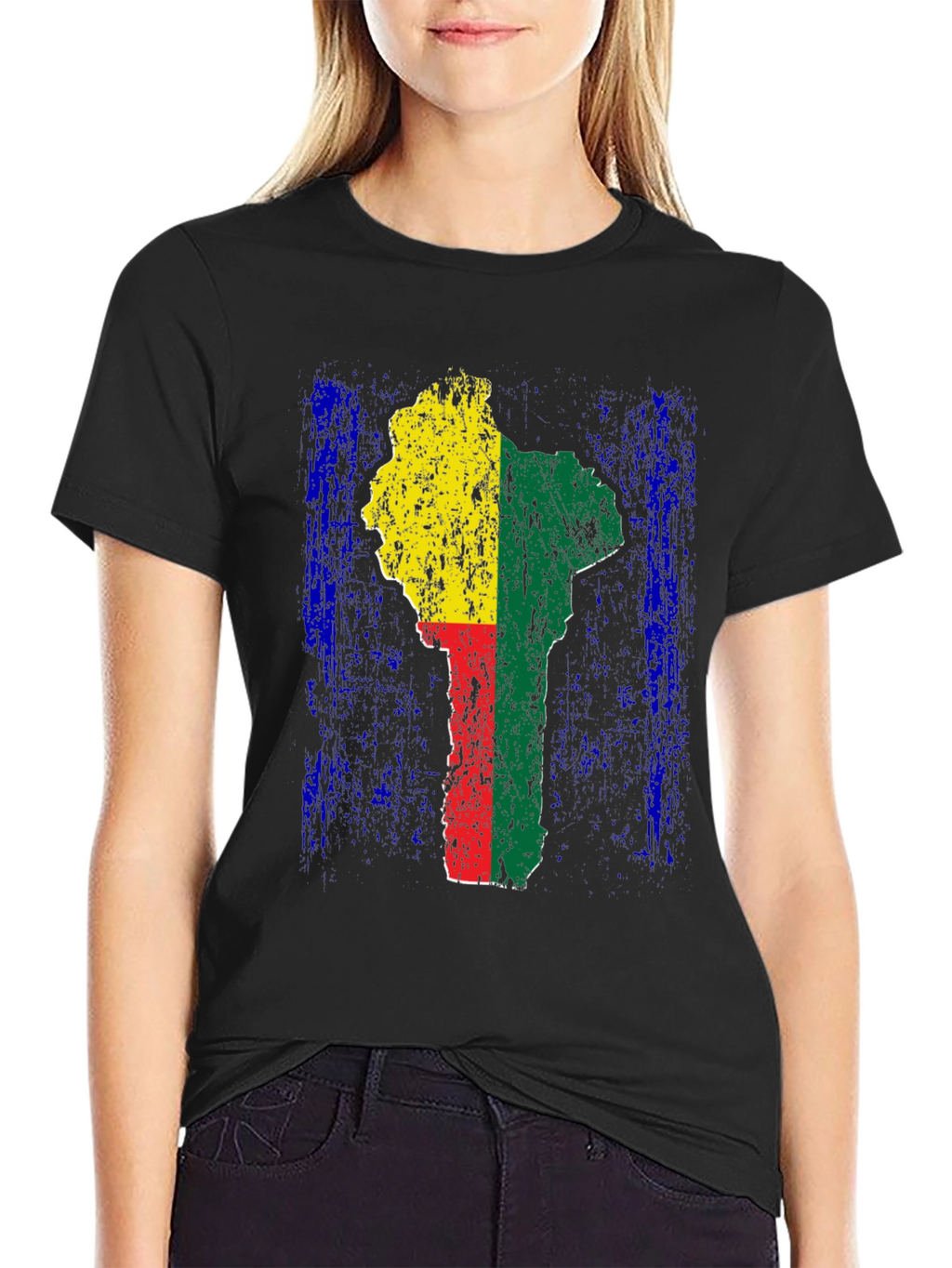 Benin Flag T-Shirt - Africa Map Graphic Tee