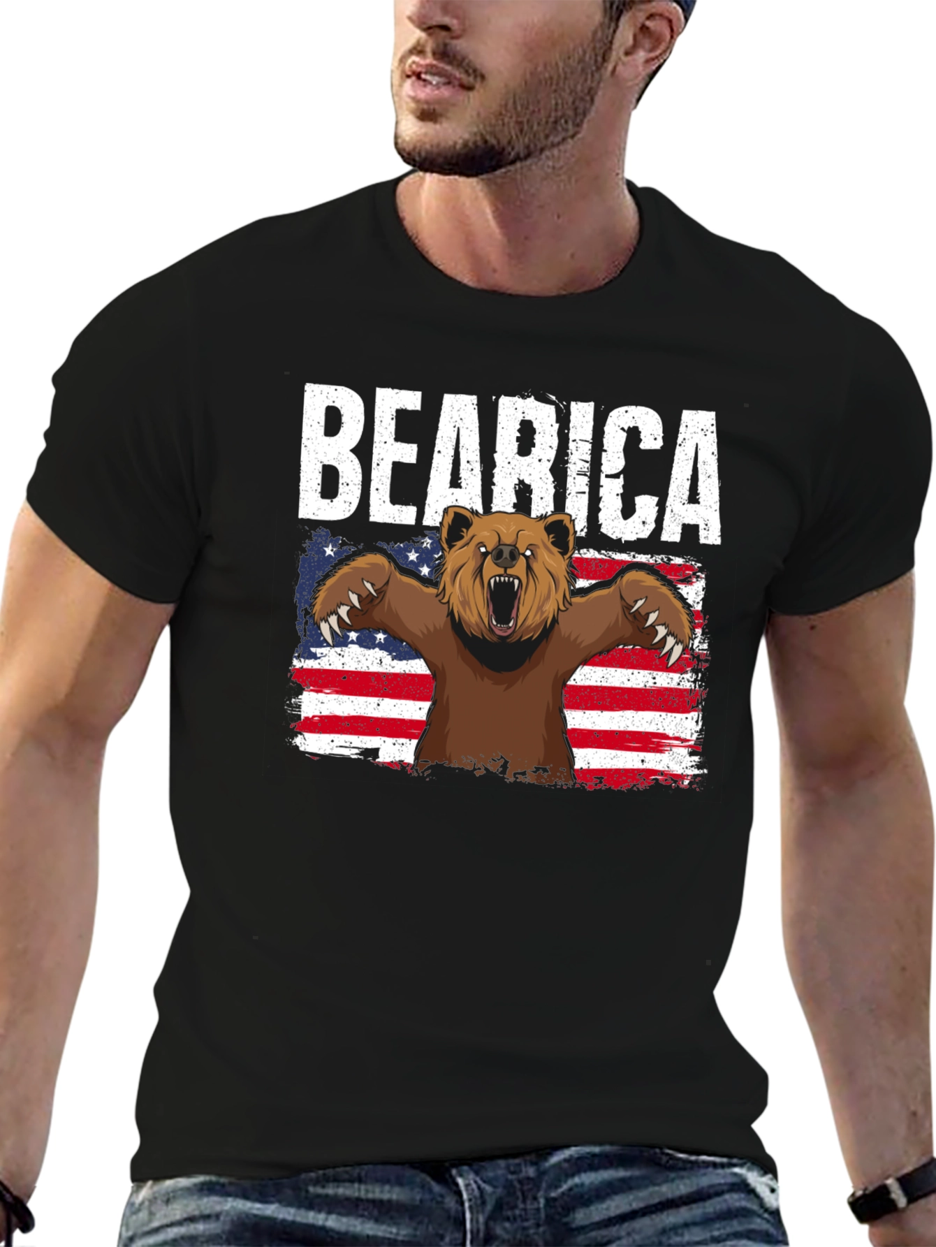 Bearica T-Shirt - Patriotic Bear Design