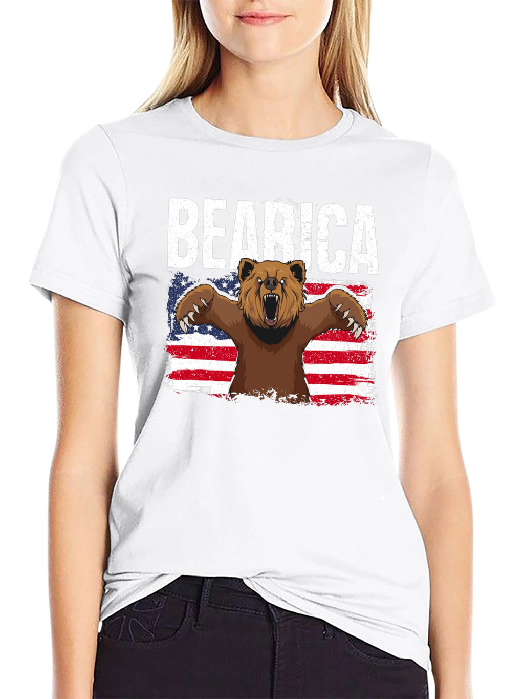 Bearica T-Shirt - Patriotic Bear Design
