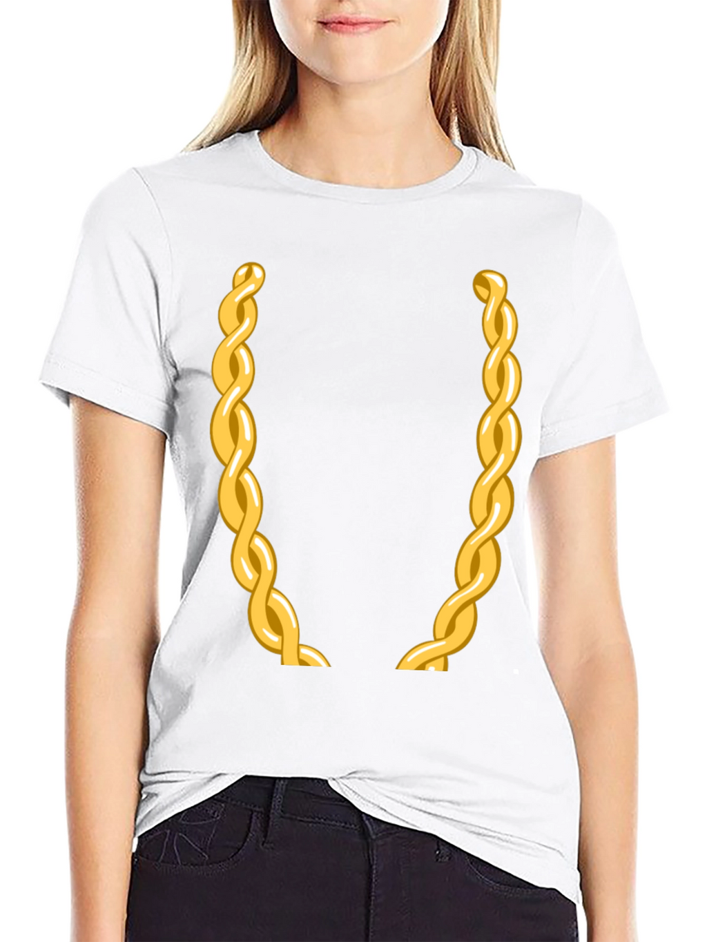 Gold Chain Graphic Tee - Party Ready!