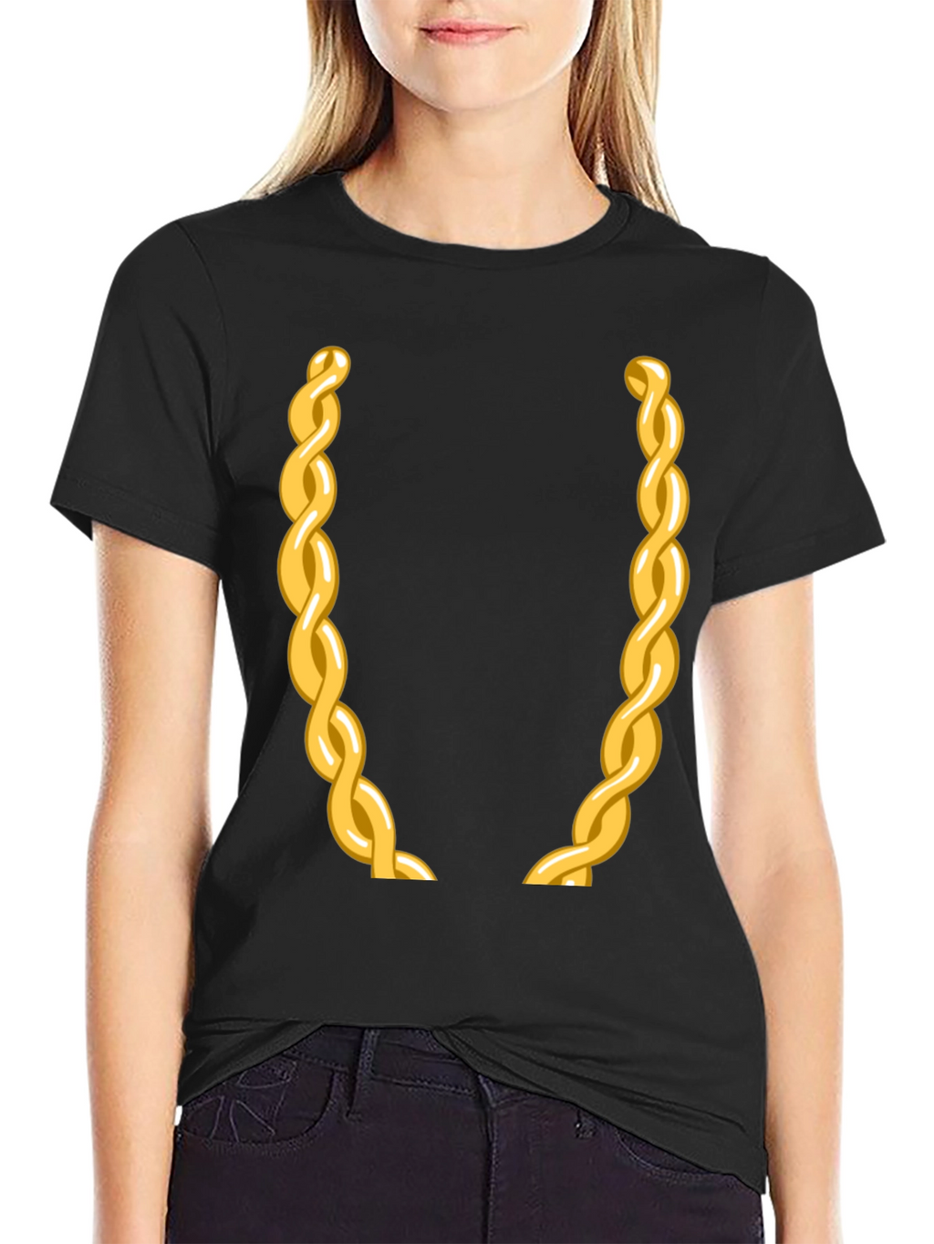 Gold Chain Graphic Tee - Party Ready!