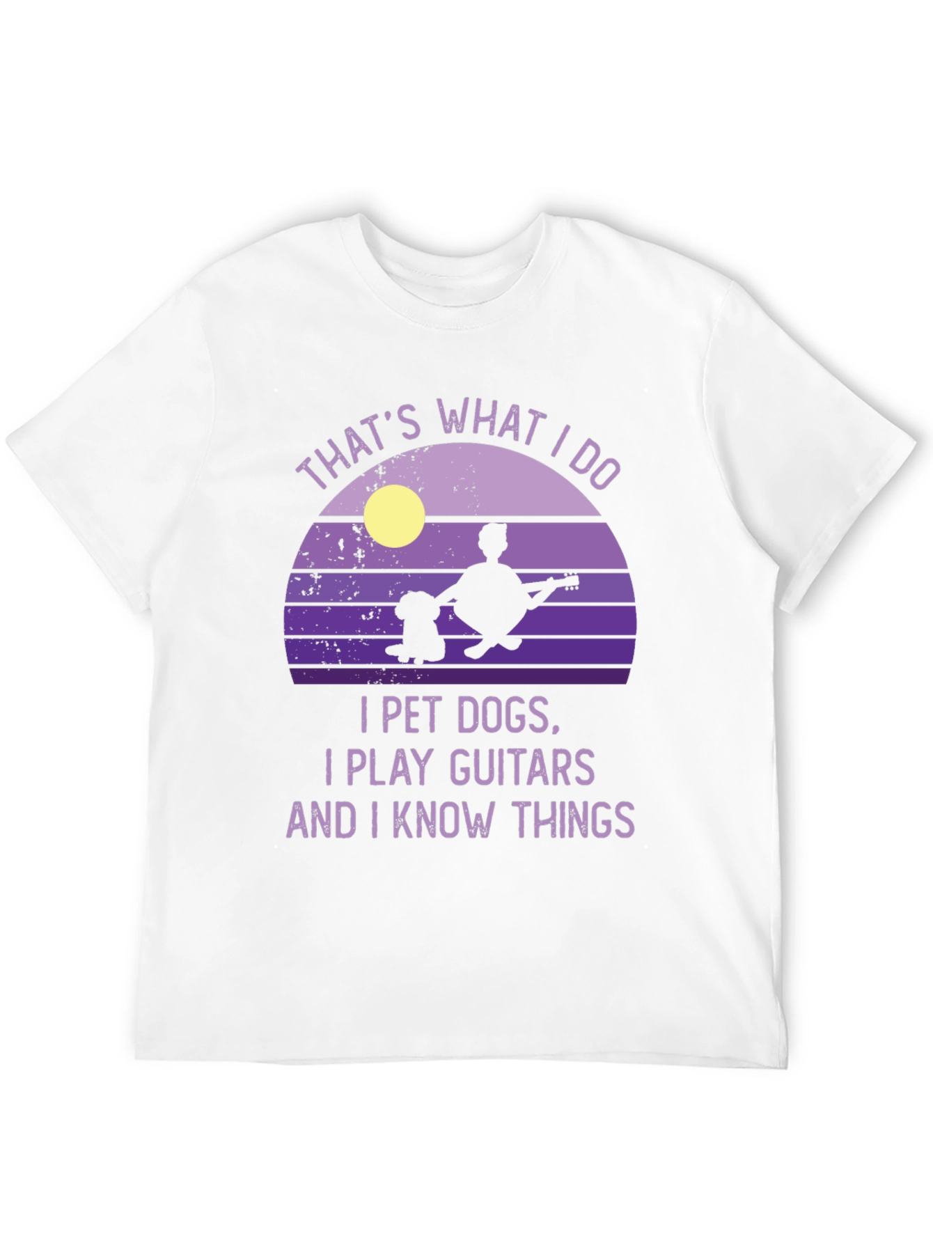 Dog Petting Guitarist T-Shirt - Thats What I Do