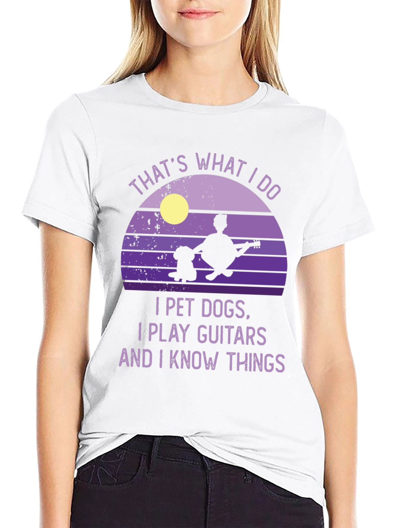 Dog Petting Guitarist T-Shirt - Thats What I Do