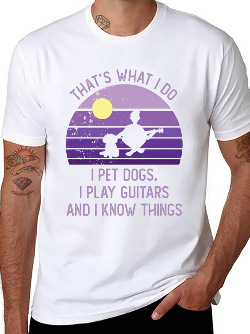 Dog Petting Guitarist T-Shirt - Thats What I Do