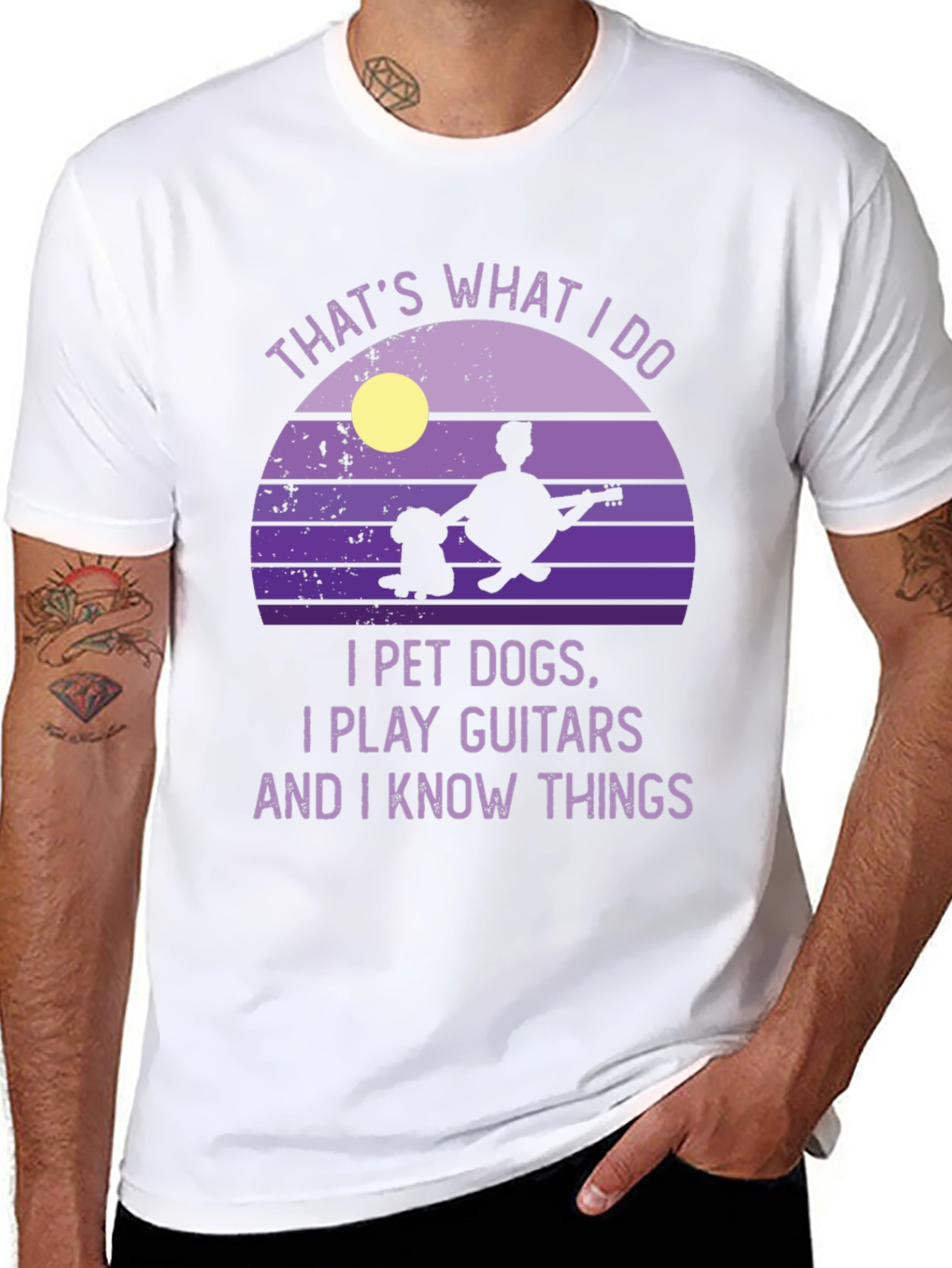 Dog Petting Guitarist T-Shirt - Thats What I Do