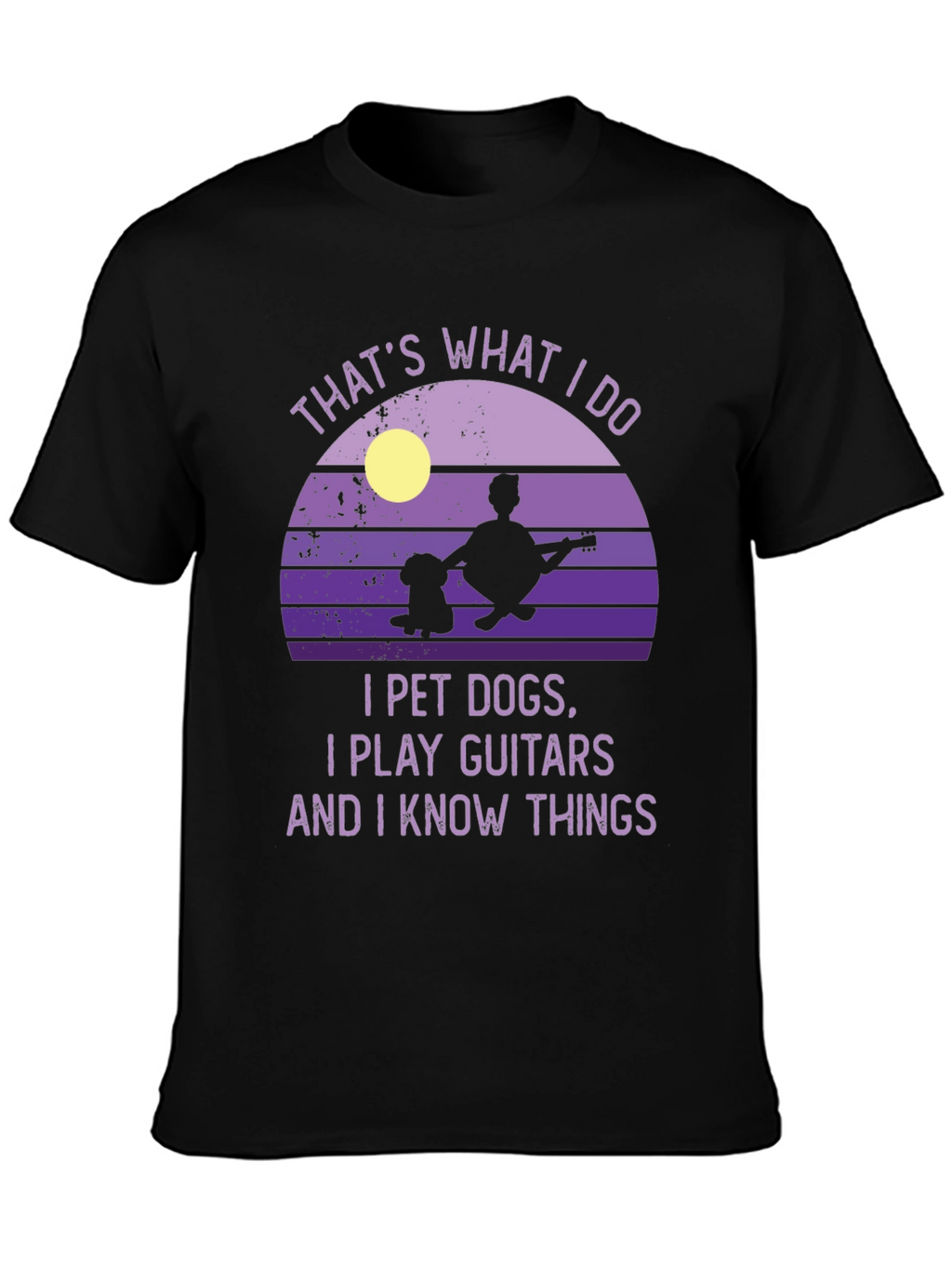 Dog Petting Guitarist T-Shirt - Thats What I Do