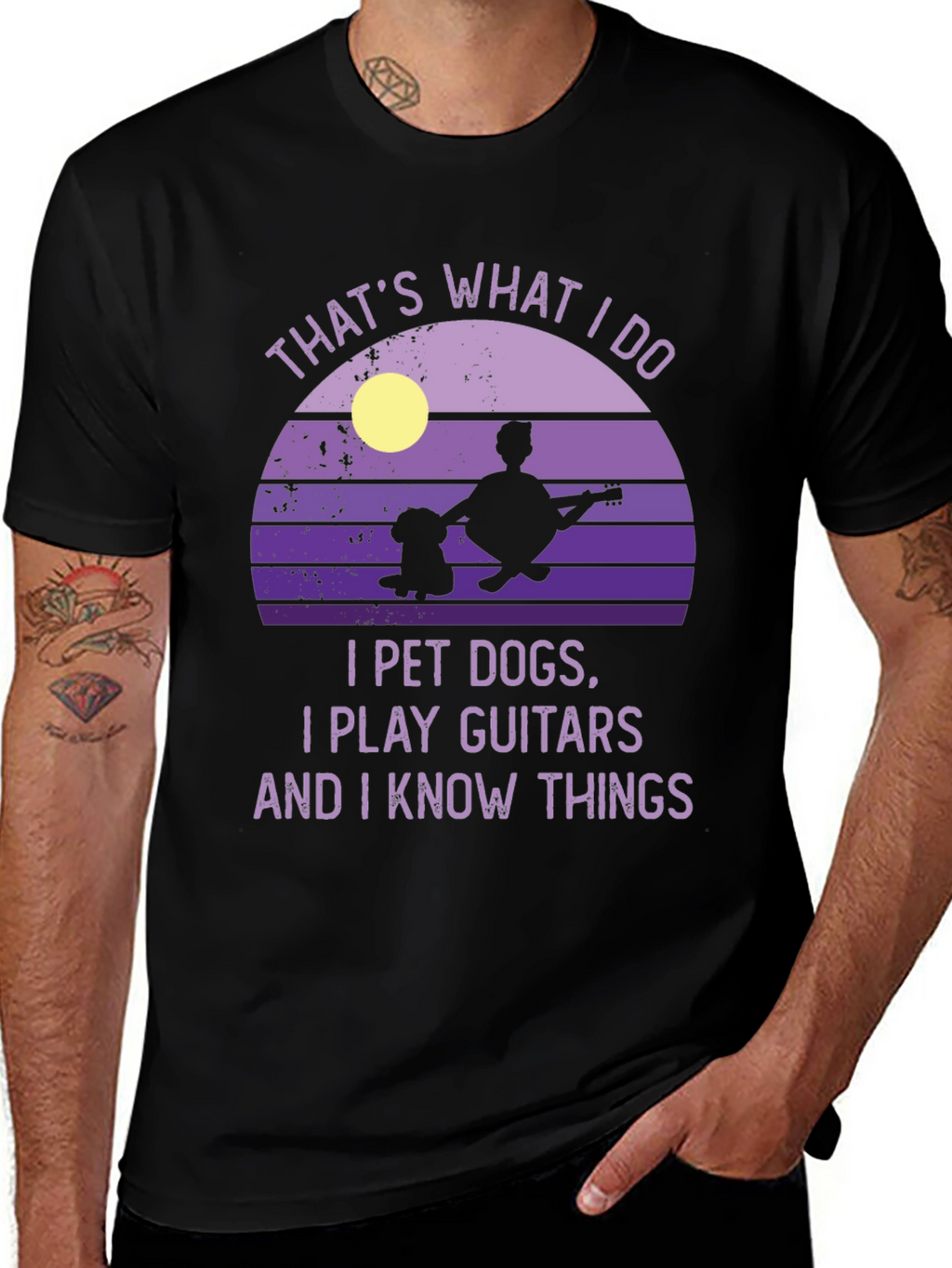 Dog Petting Guitarist T-Shirt - Thats What I Do