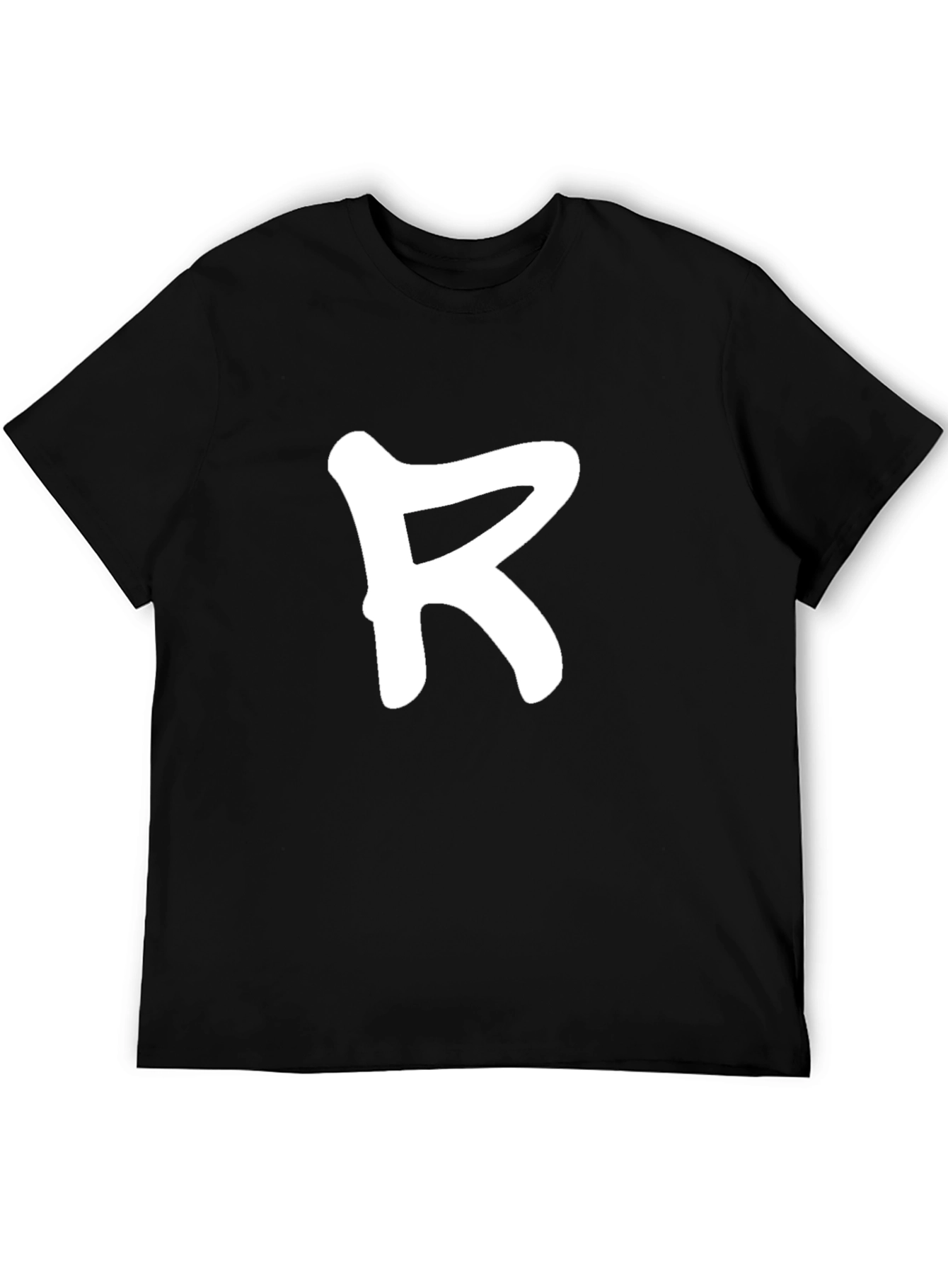 Bold R Black Tee - Casual Cool