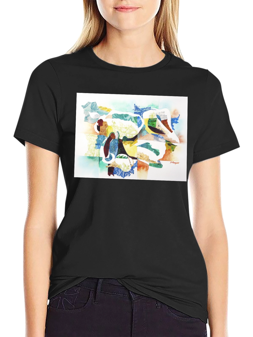 Abstract Art Graphic Tee - Modern Casual Wear