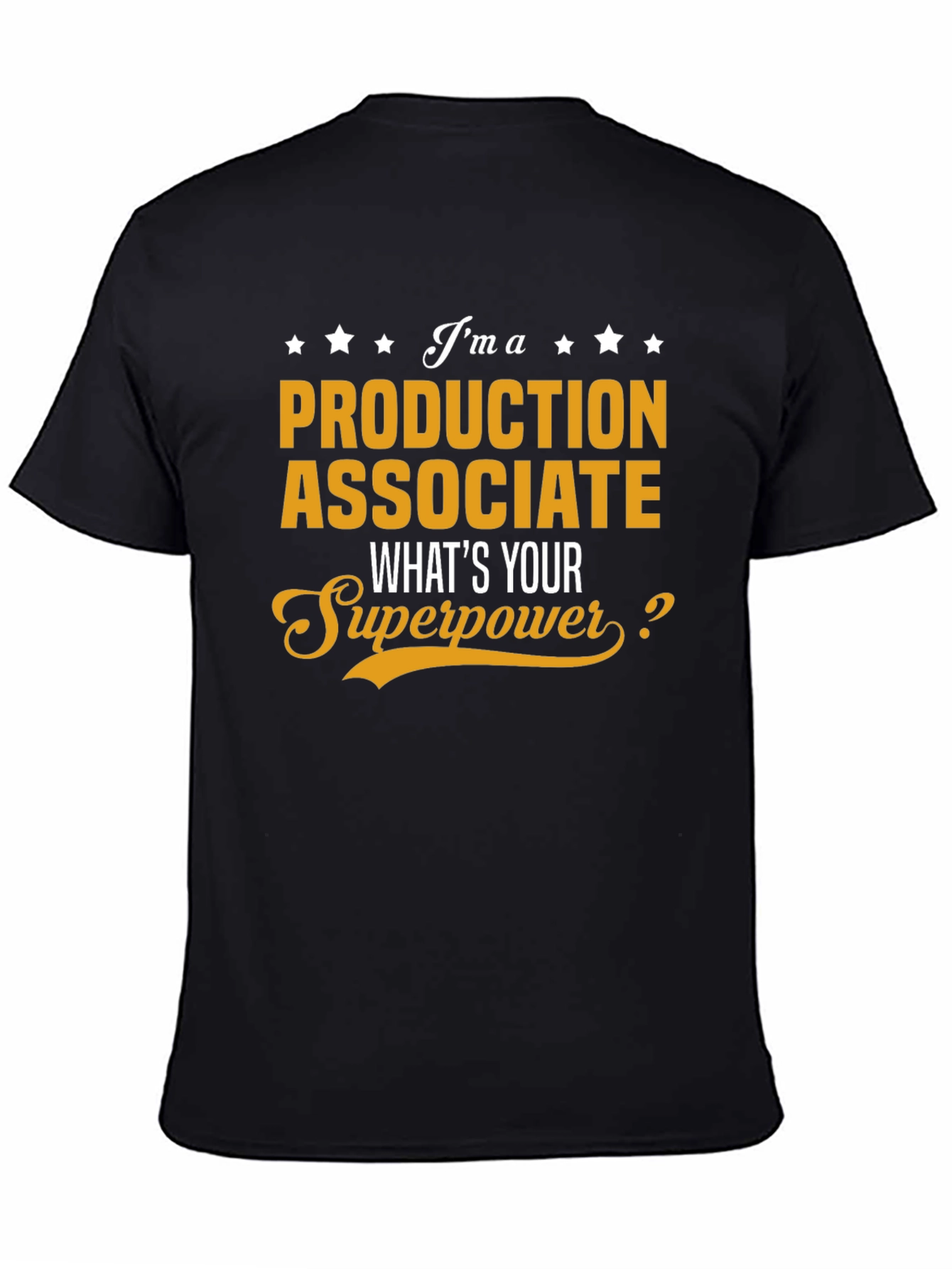 Production Associate Superpower Black Graphic T-Shirt