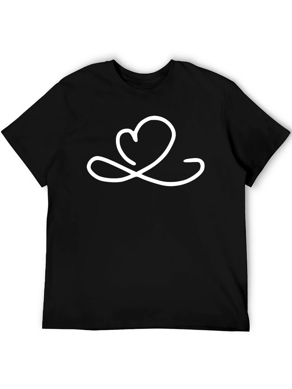 Heart Infinity Symbol Graphic Black T-Shirt