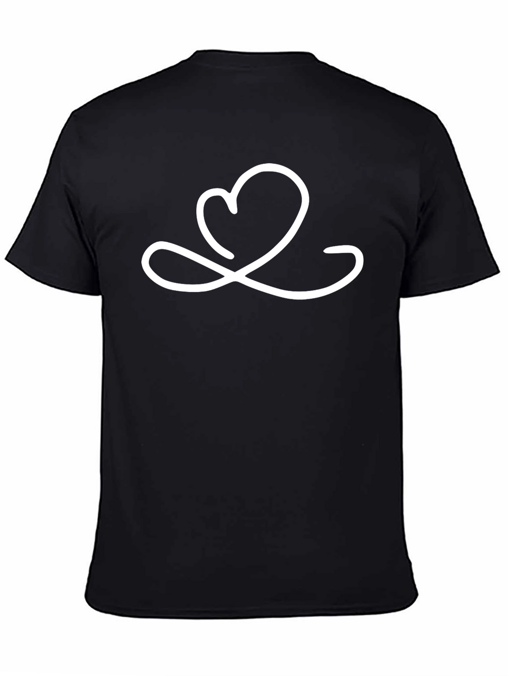 Heart Infinity Symbol Graphic Black T-Shirt