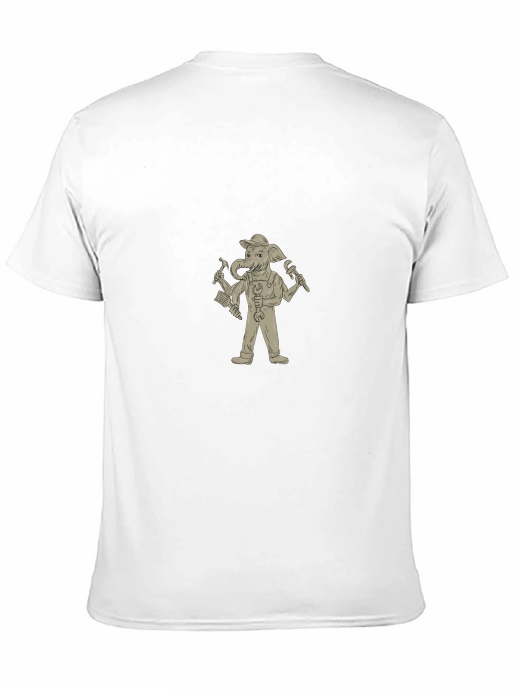 Elephant Cartoon Mechanic T-Shirt