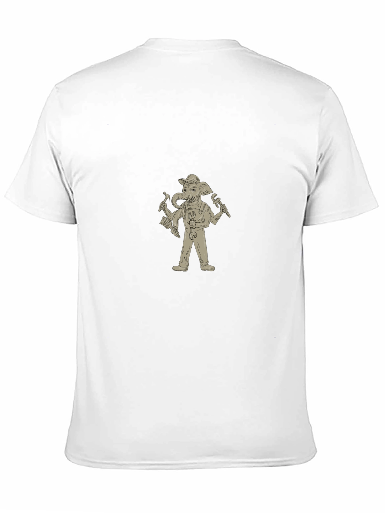 Elephant Cartoon Mechanic T-Shirt