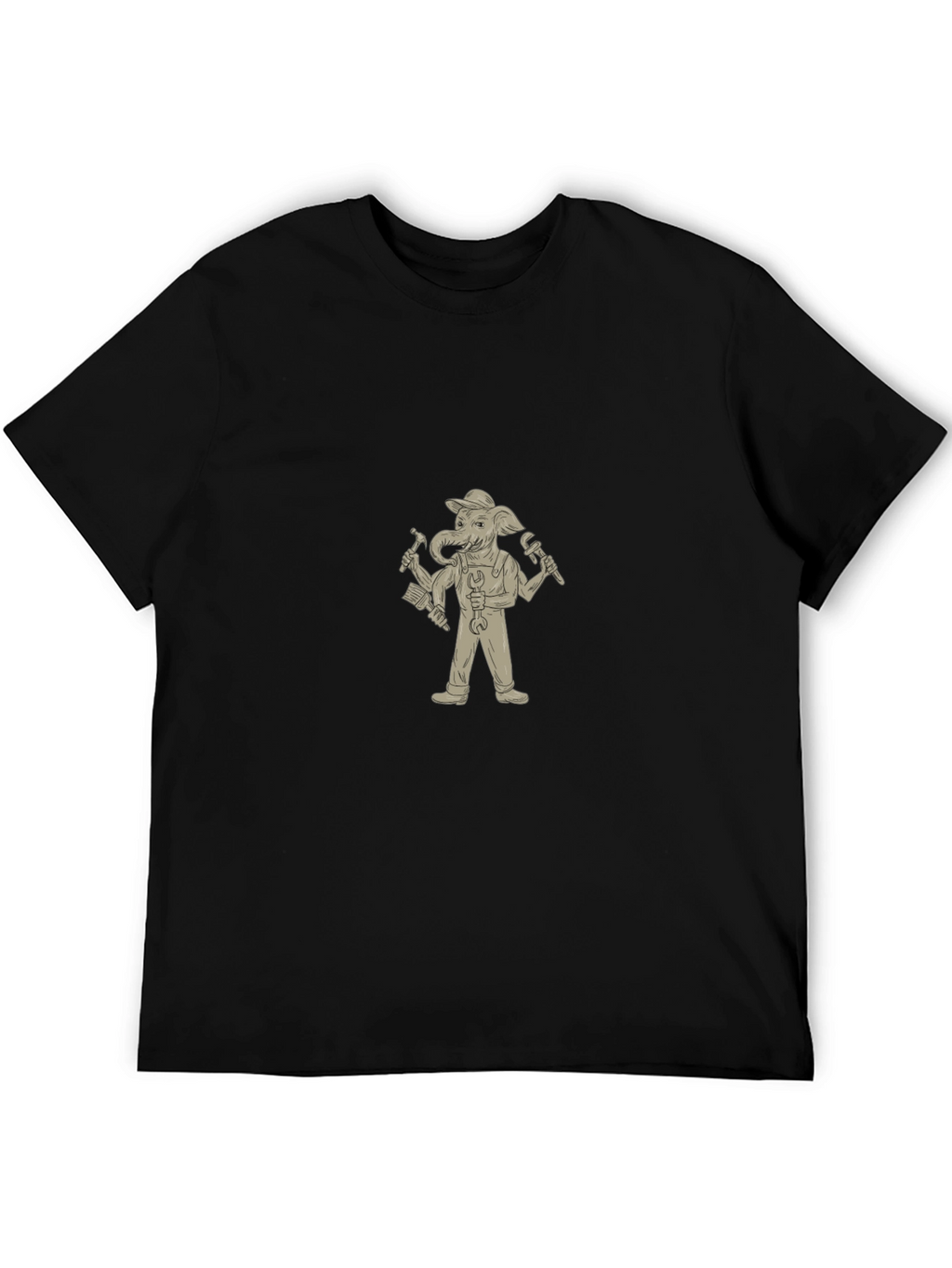 Elephant Cartoon Mechanic T-Shirt