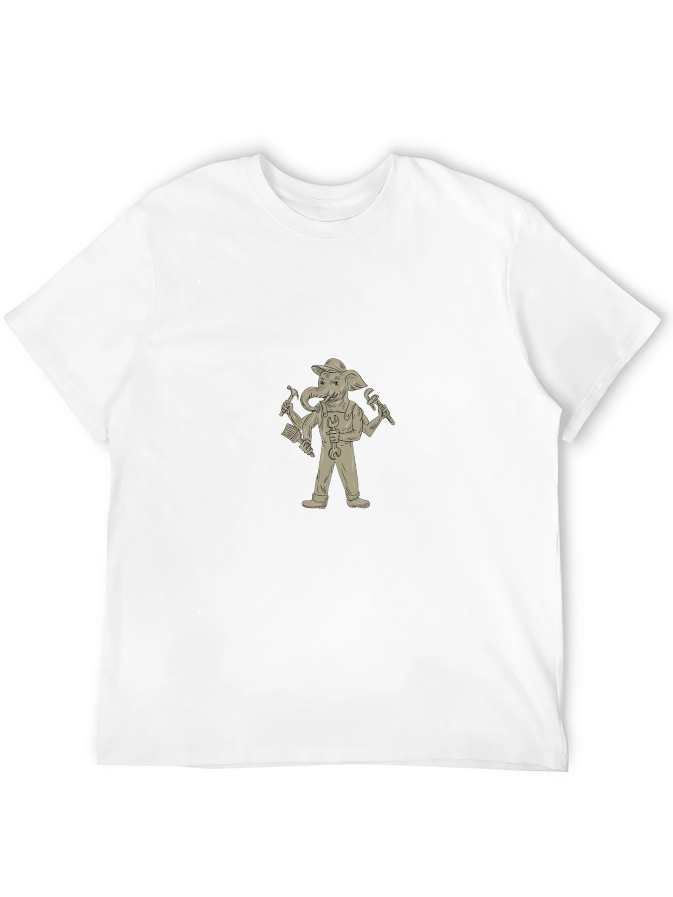 Elephant Cartoon Mechanic T-Shirt