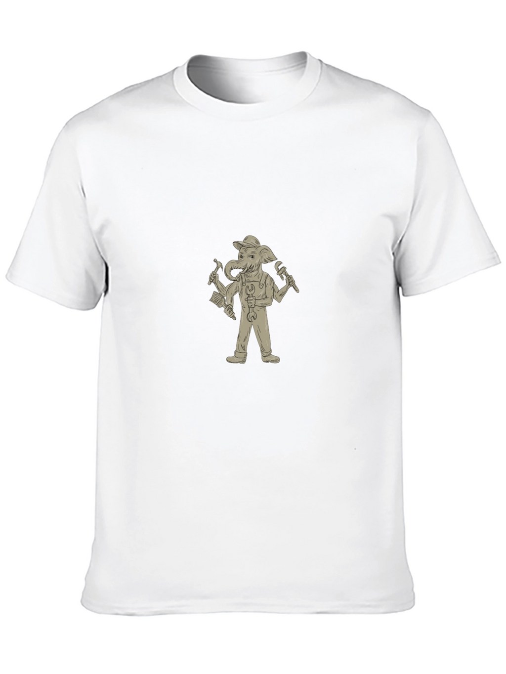 Elephant Cartoon Mechanic T-Shirt