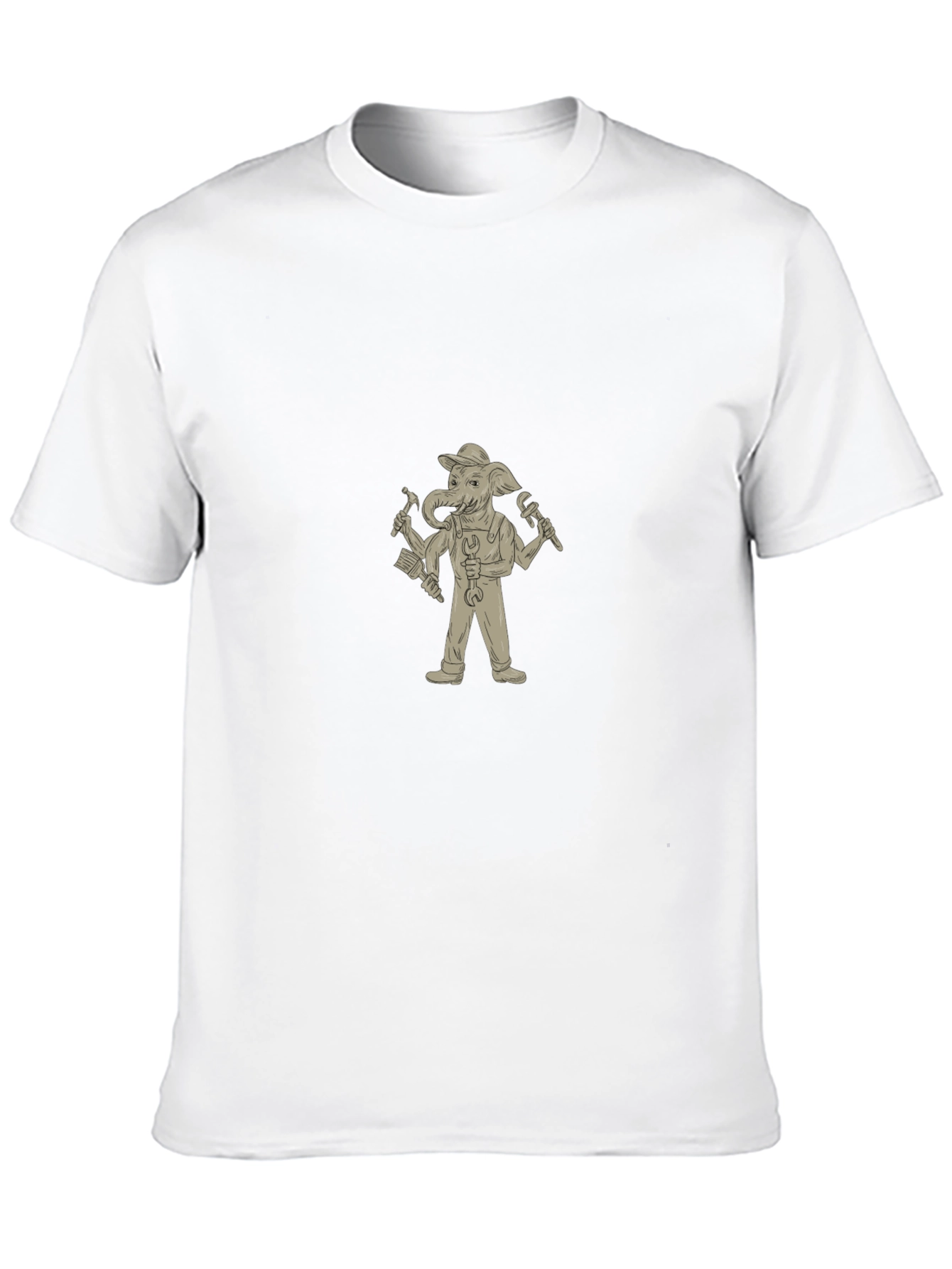 Elephant Cartoon Mechanic T-Shirt
