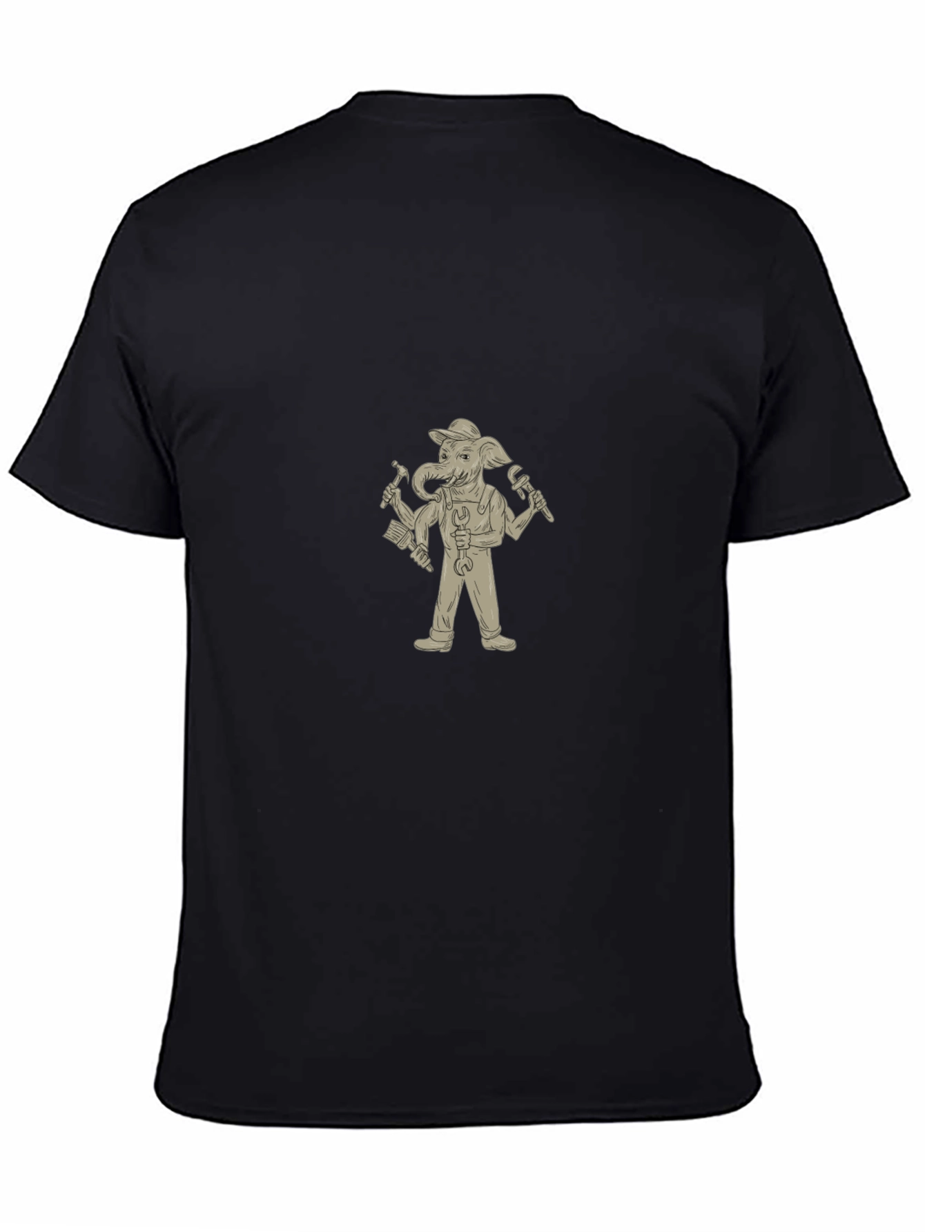 Elephant Cartoon Mechanic T-Shirt