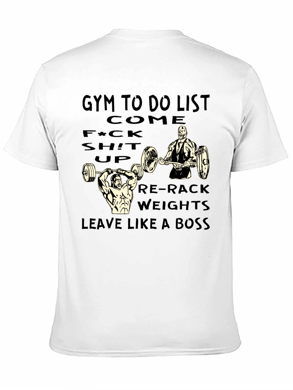 Gym To Do List Black Graphic Tee
