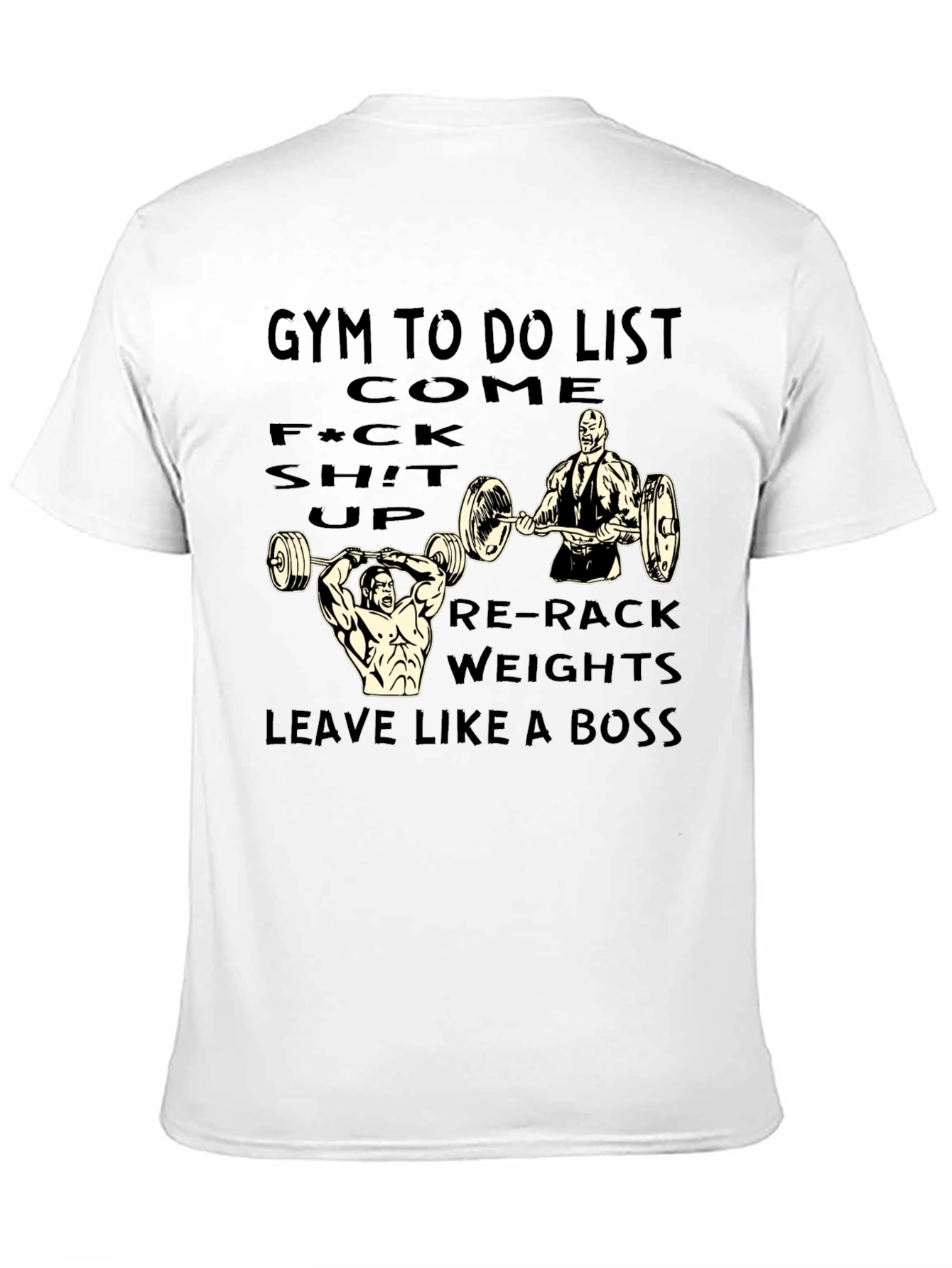 Gym To Do List Black Graphic Tee