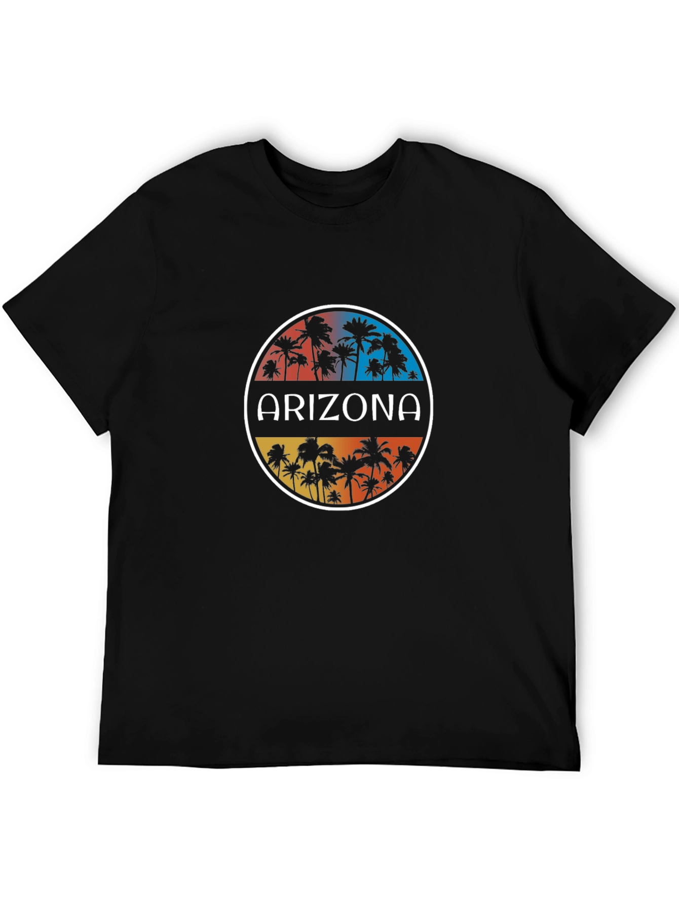 Arizona Palm Tree Graphic T-Shirt - Black