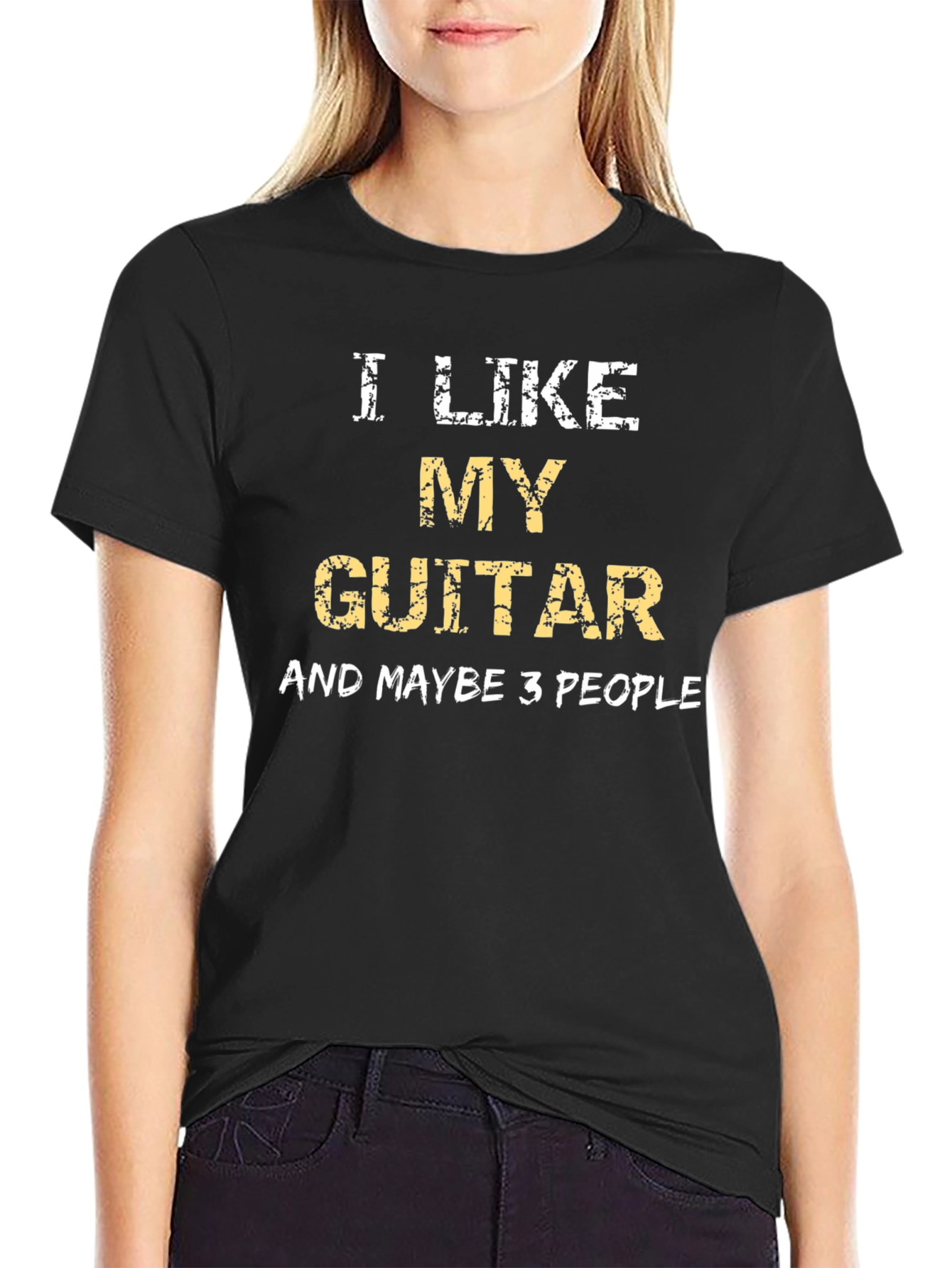 I Like My Guitar T-Shirt - Musician Humor Tee
