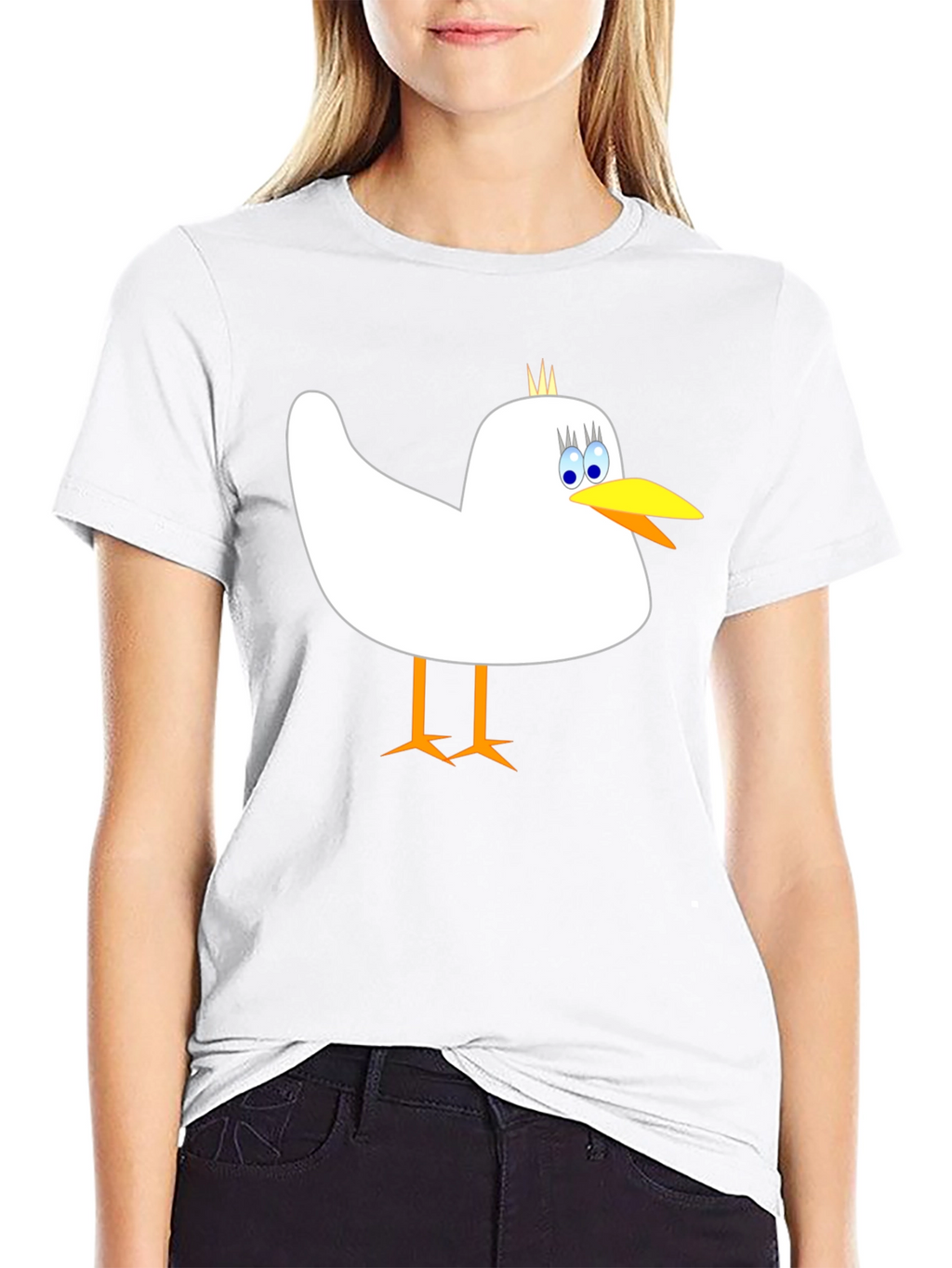 Whimsical Bird Graphic Tee - Mens Black Cotton Shirt