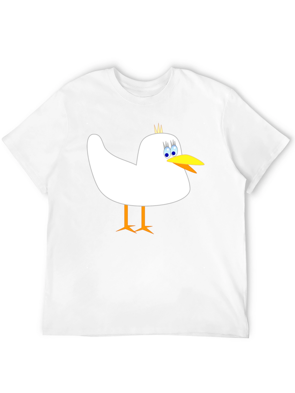 Whimsical Bird Graphic Tee - Mens Black Cotton Shirt