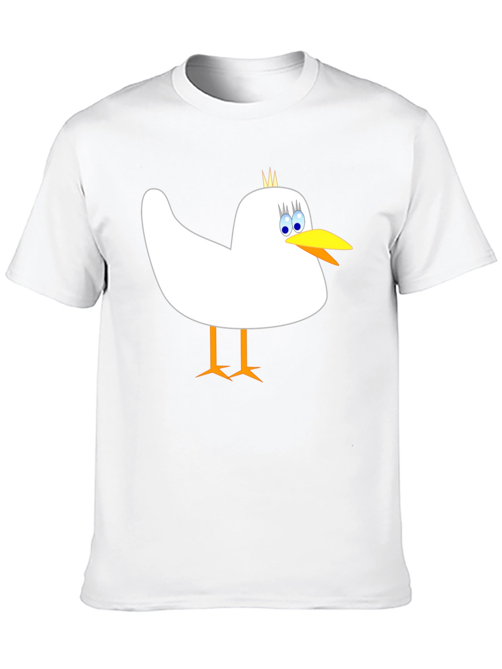 Whimsical Bird Graphic Tee - Mens Black Cotton Shirt