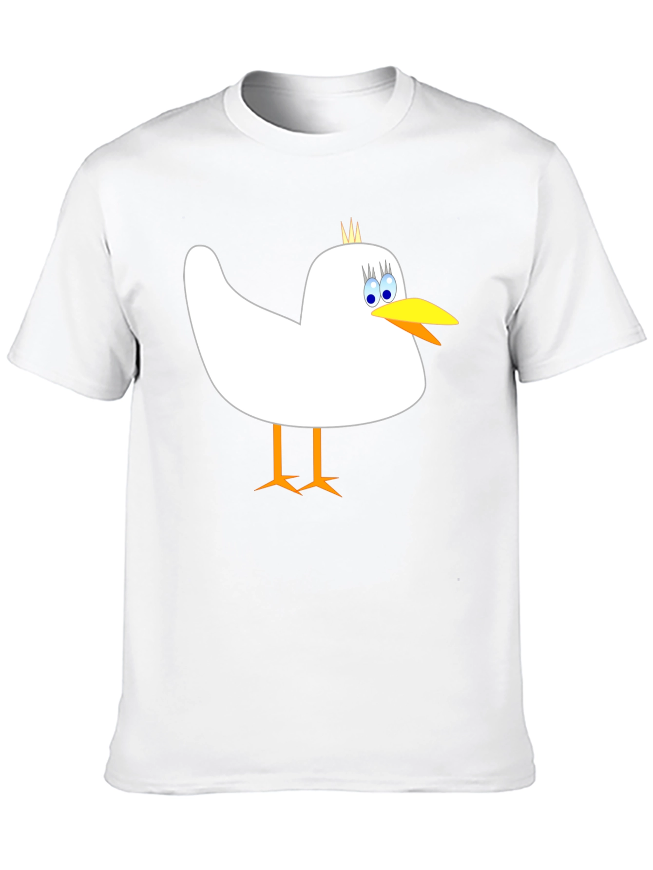 Whimsical Bird Graphic Tee - Mens Black Cotton Shirt