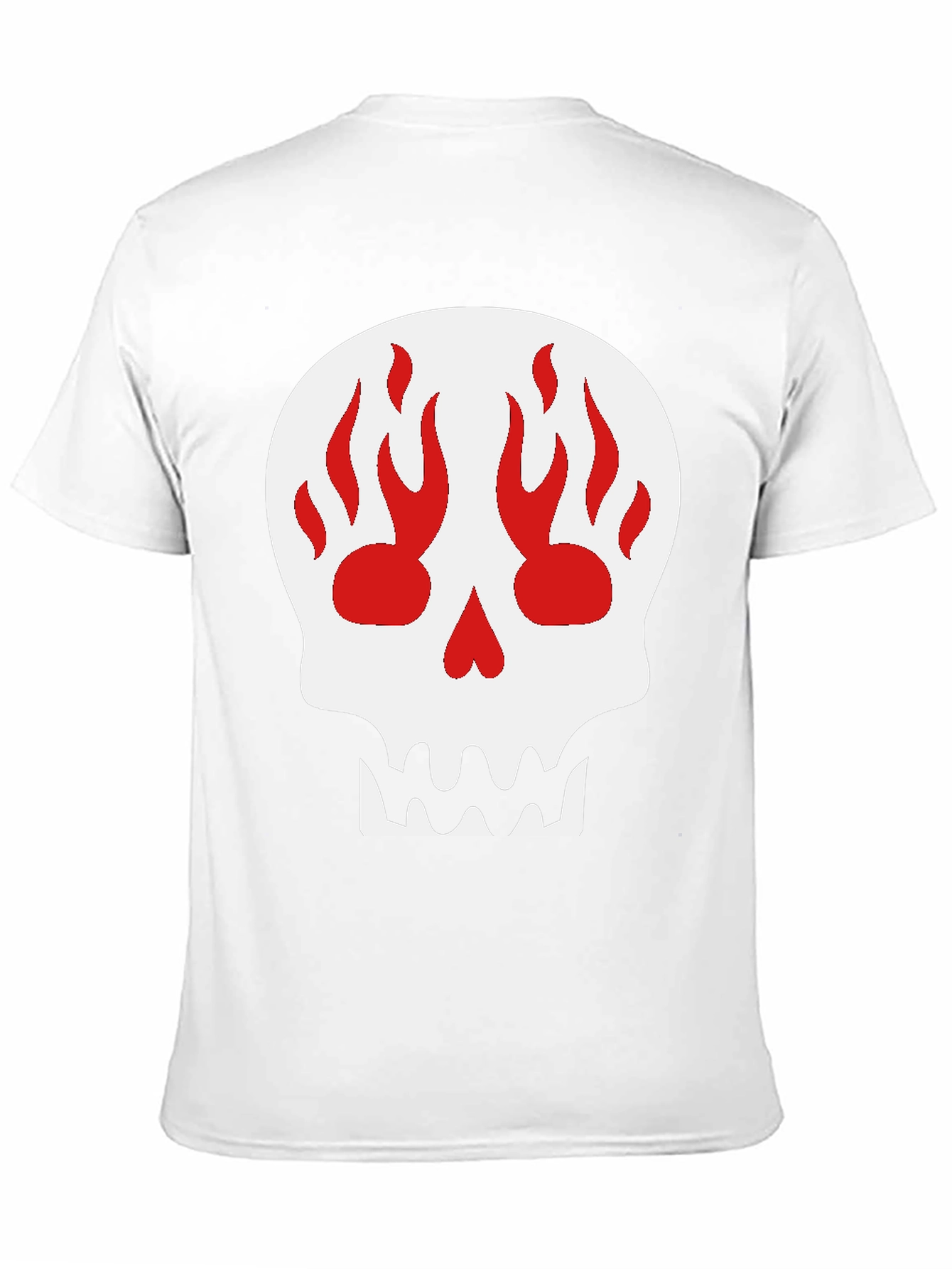 Skull Flame Graphic Black T-Shirt