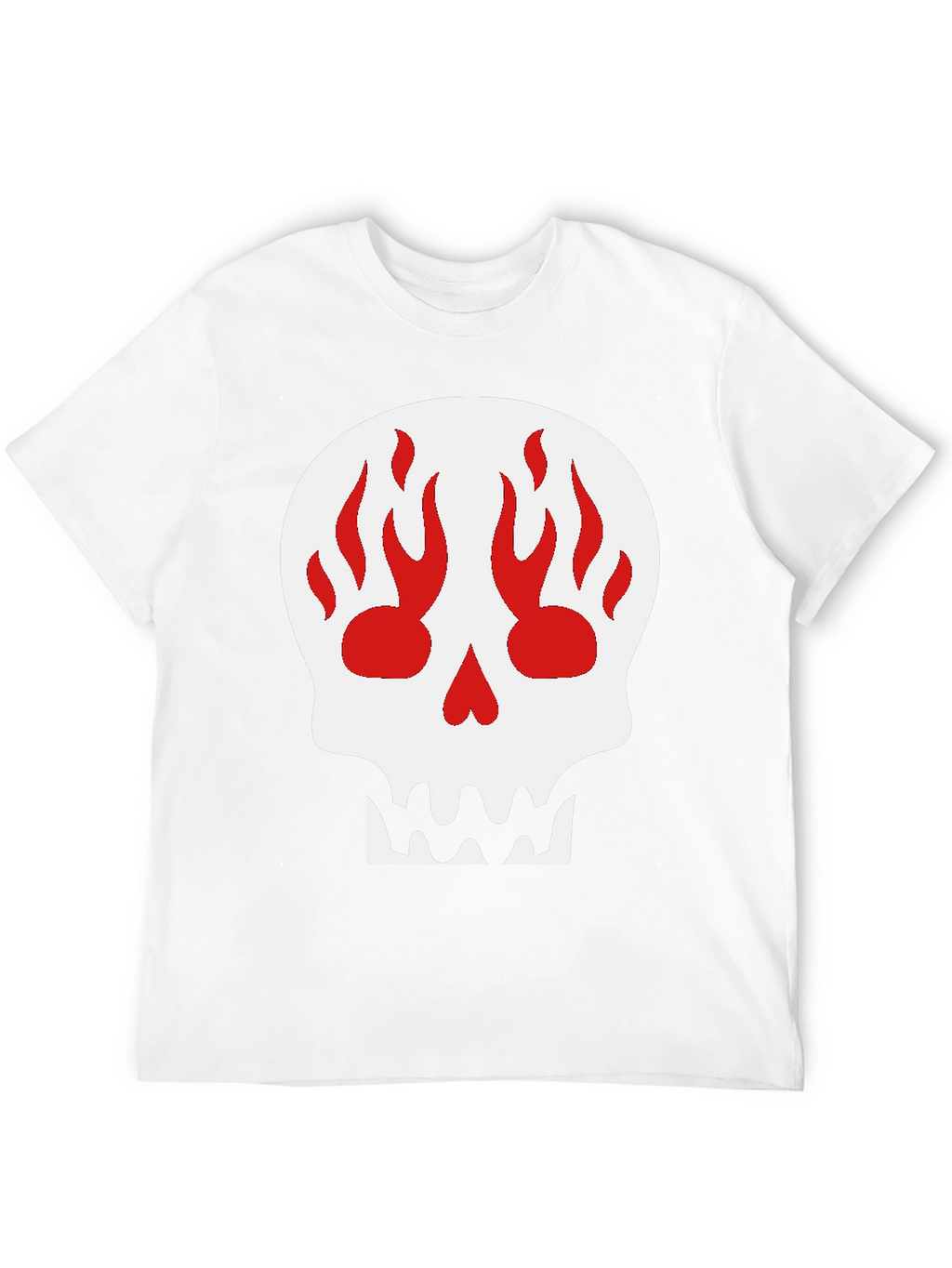 Skull Flame Graphic Black T-Shirt
