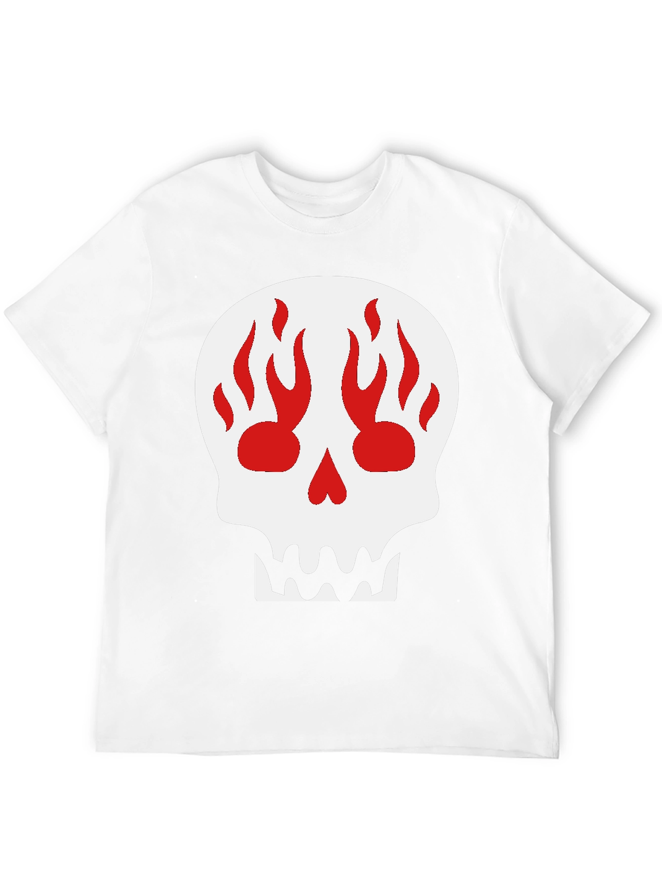Skull Flame Graphic Black T-Shirt