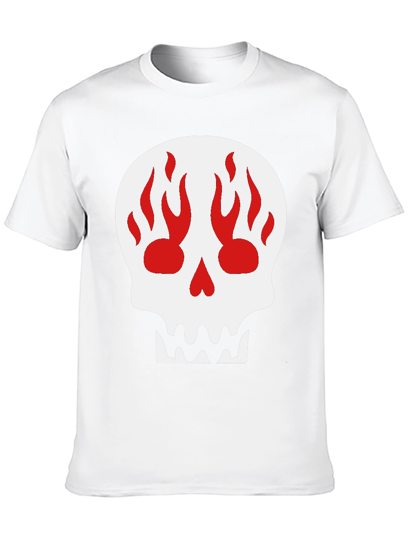 Skull Flame Graphic Black T-Shirt