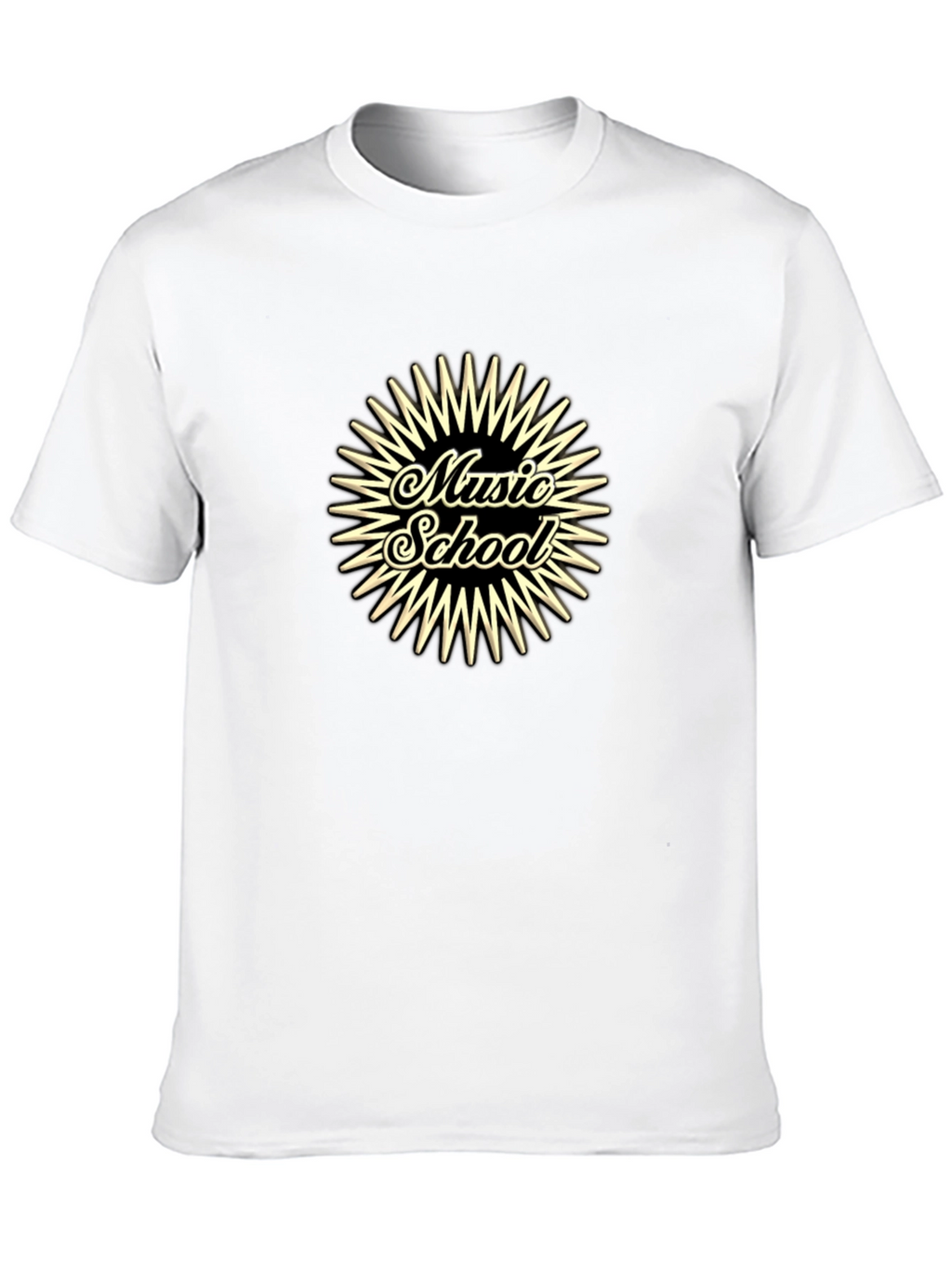 Music School Graphic Tee - Black Cotton T-Shirt
