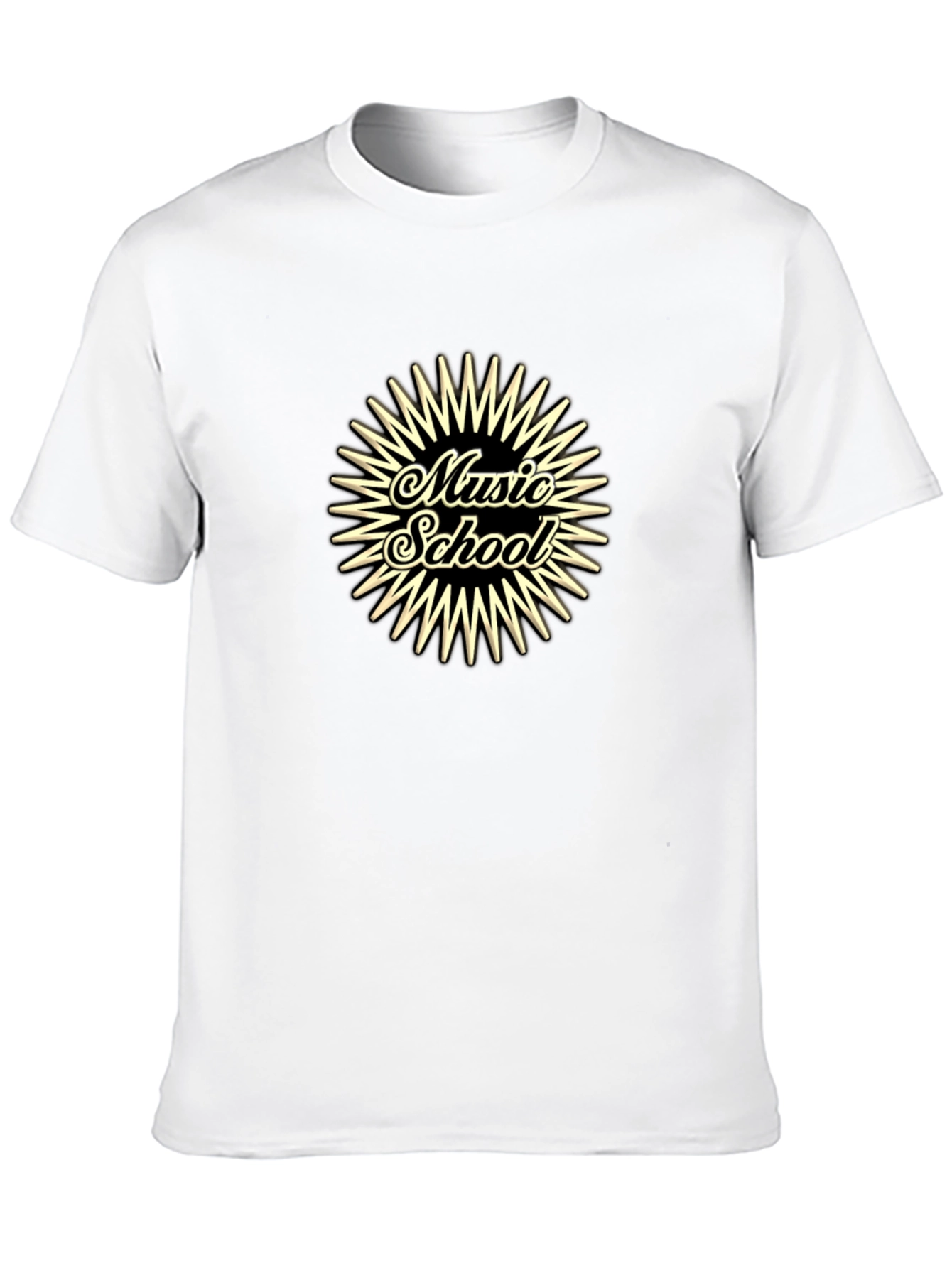 Music School Graphic Tee - Black Cotton T-Shirt