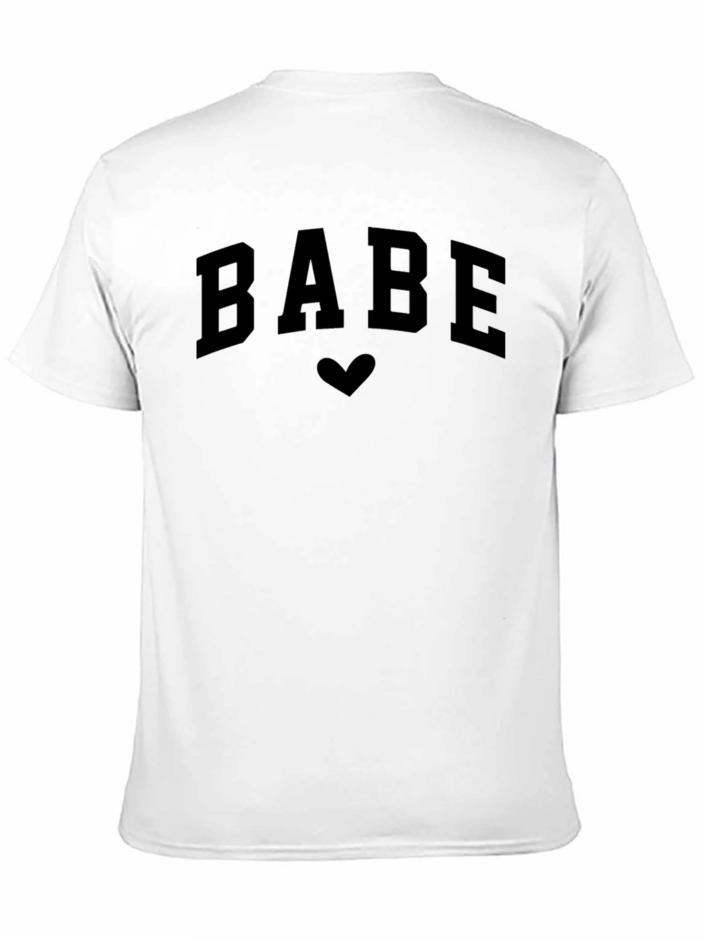 BABE Heart Graphic T-Shirt - Casual Style