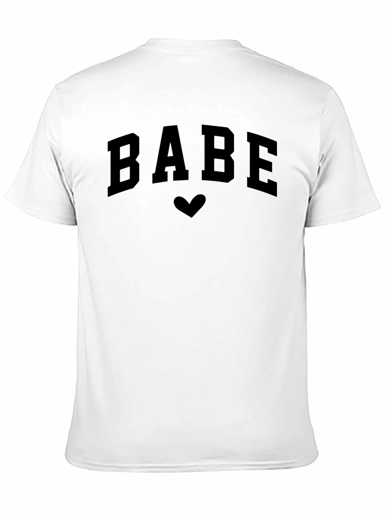 BABE Heart Graphic T-Shirt - Casual Style
