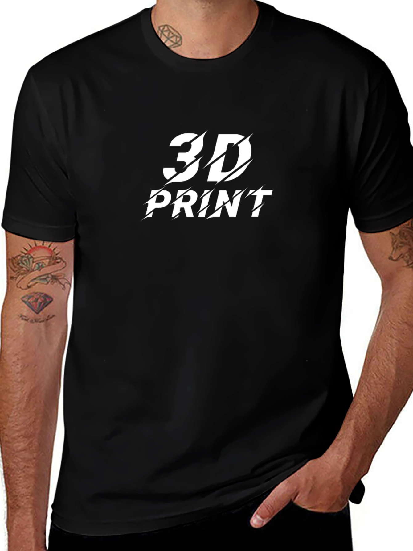 3D Print Black Graphic Tee