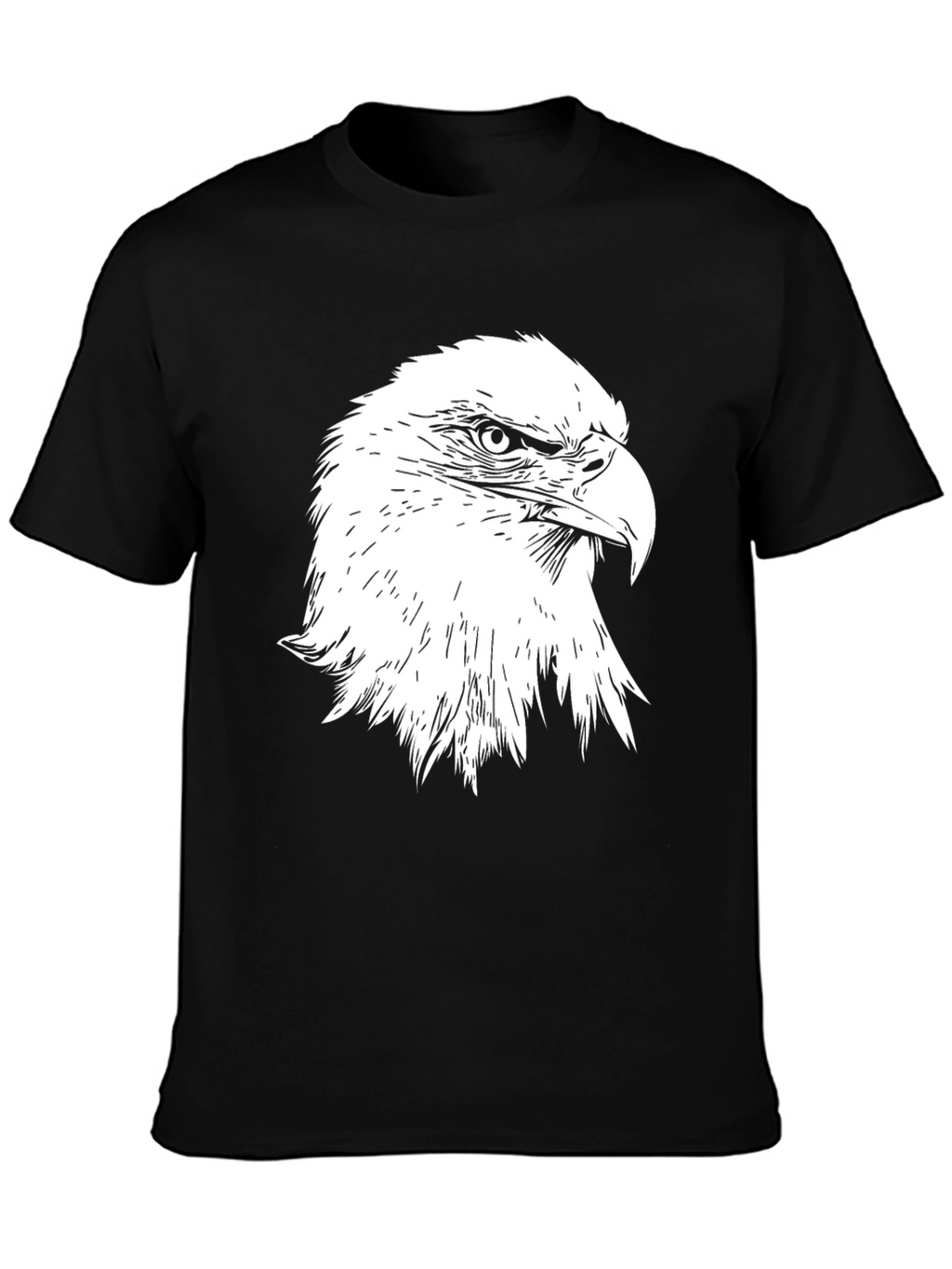 Eagle Graphic Print T-Shirt - Black