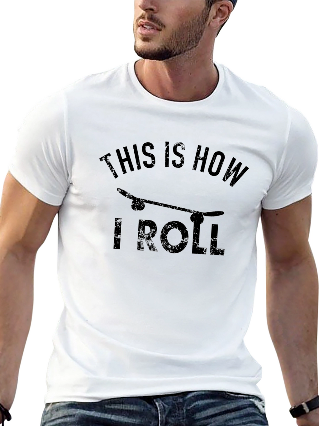 This Is How I Roll Skateboarder Graphic Tee