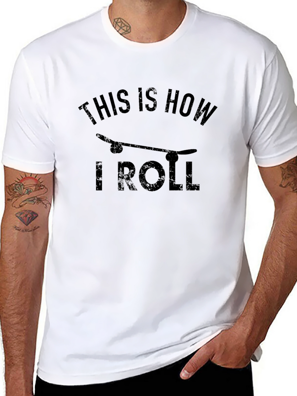 This Is How I Roll Skateboarder Graphic Tee