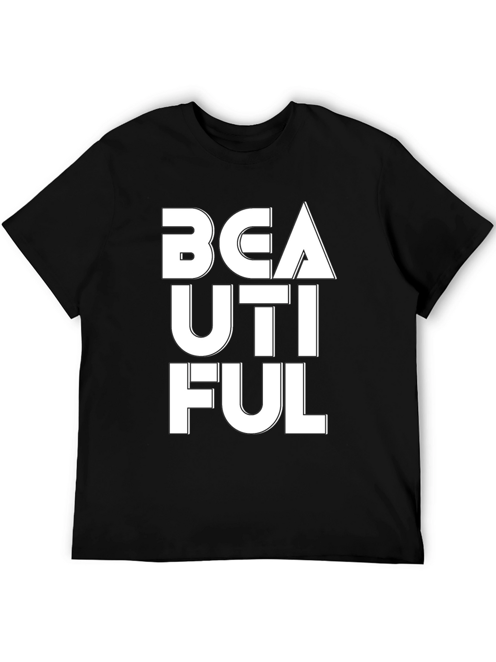 Beautiful Graphic Tee - Black Cotton T-Shirt
