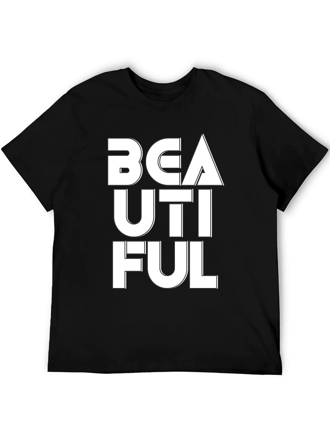 Beautiful Graphic Tee - Black Cotton T-Shirt